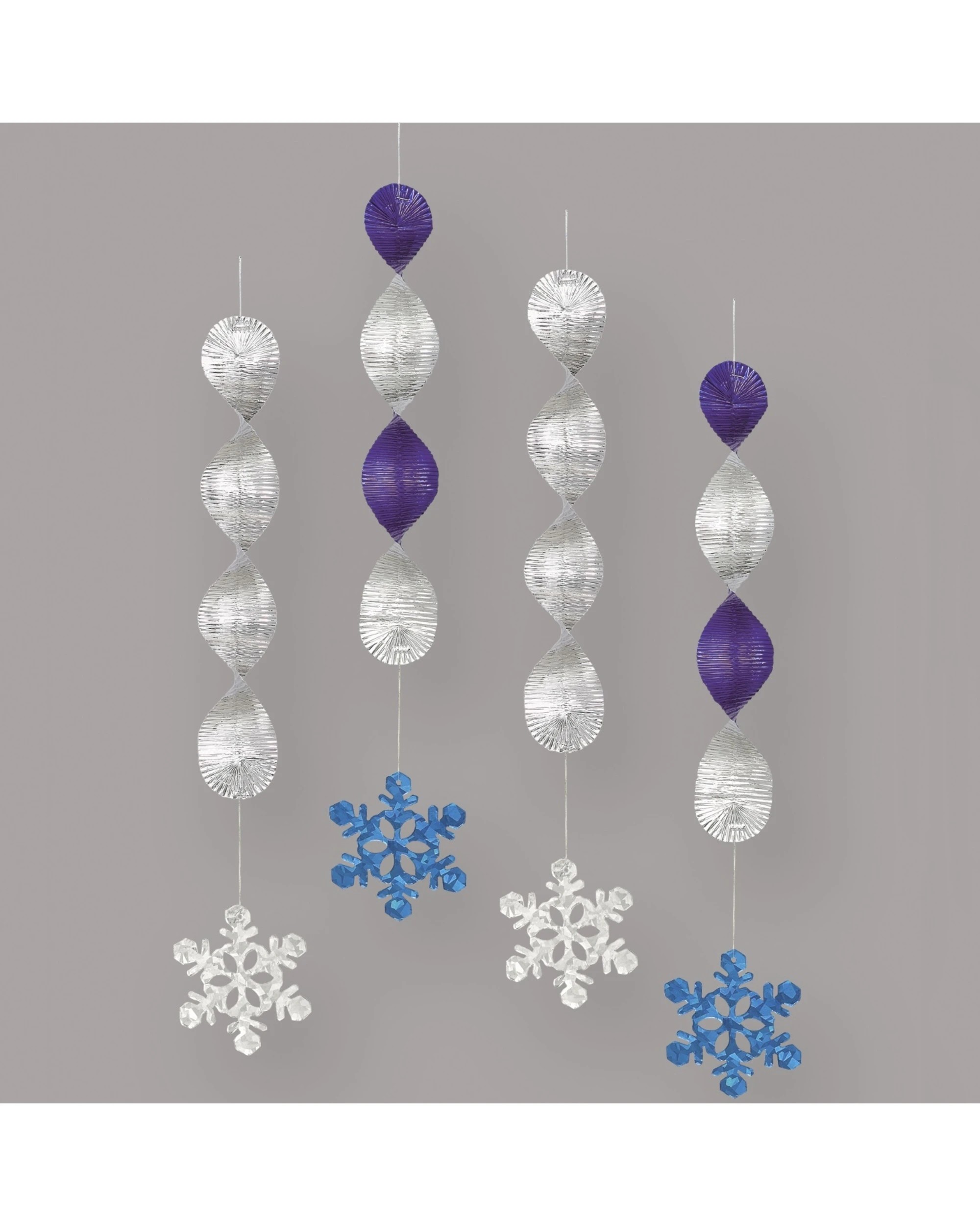 1 Unique Snowflake Hanging Decorations Pack of 4, 1 of 1