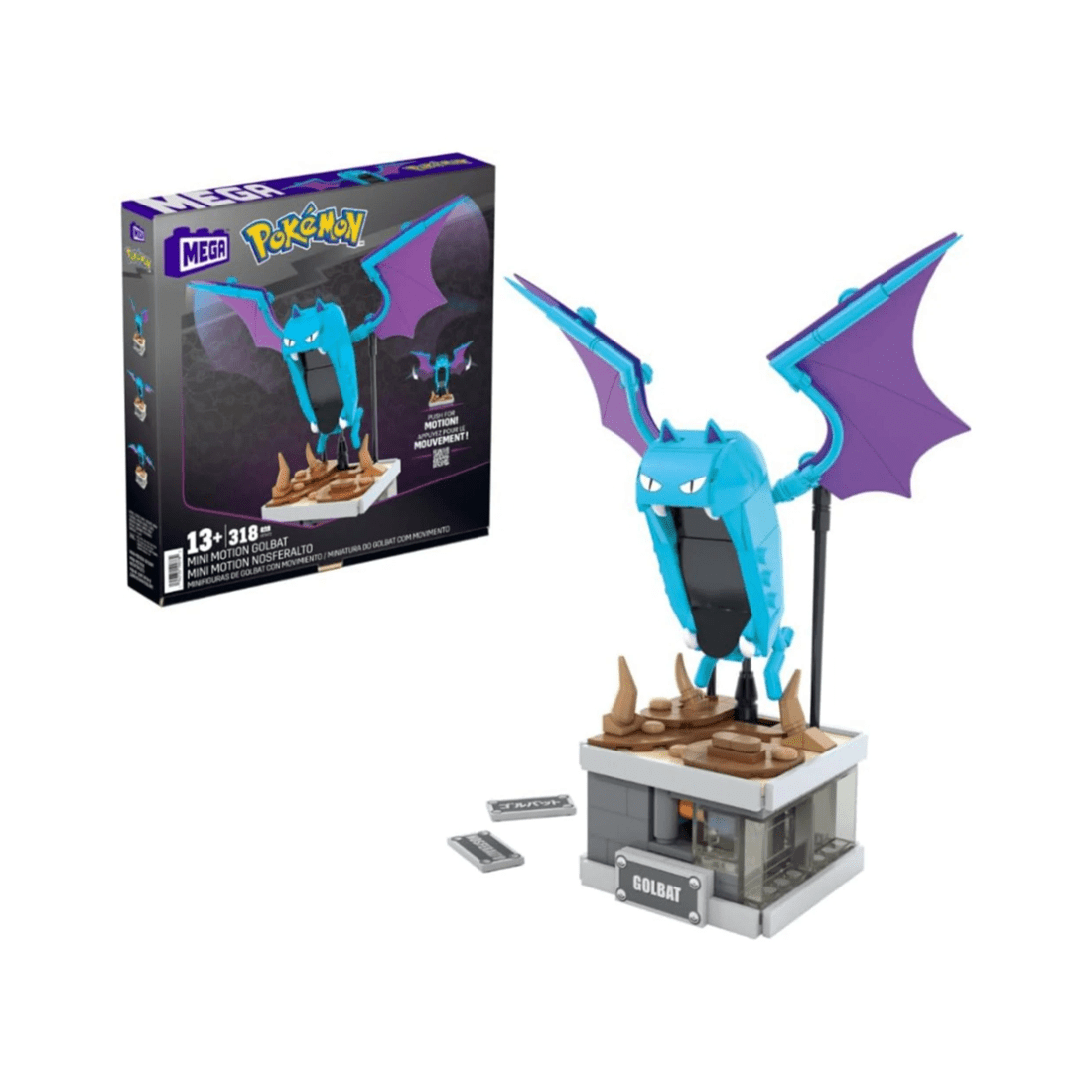 1 Mattel Mega Pokemon Mini Motion Golbat Building Set, 1 of 6