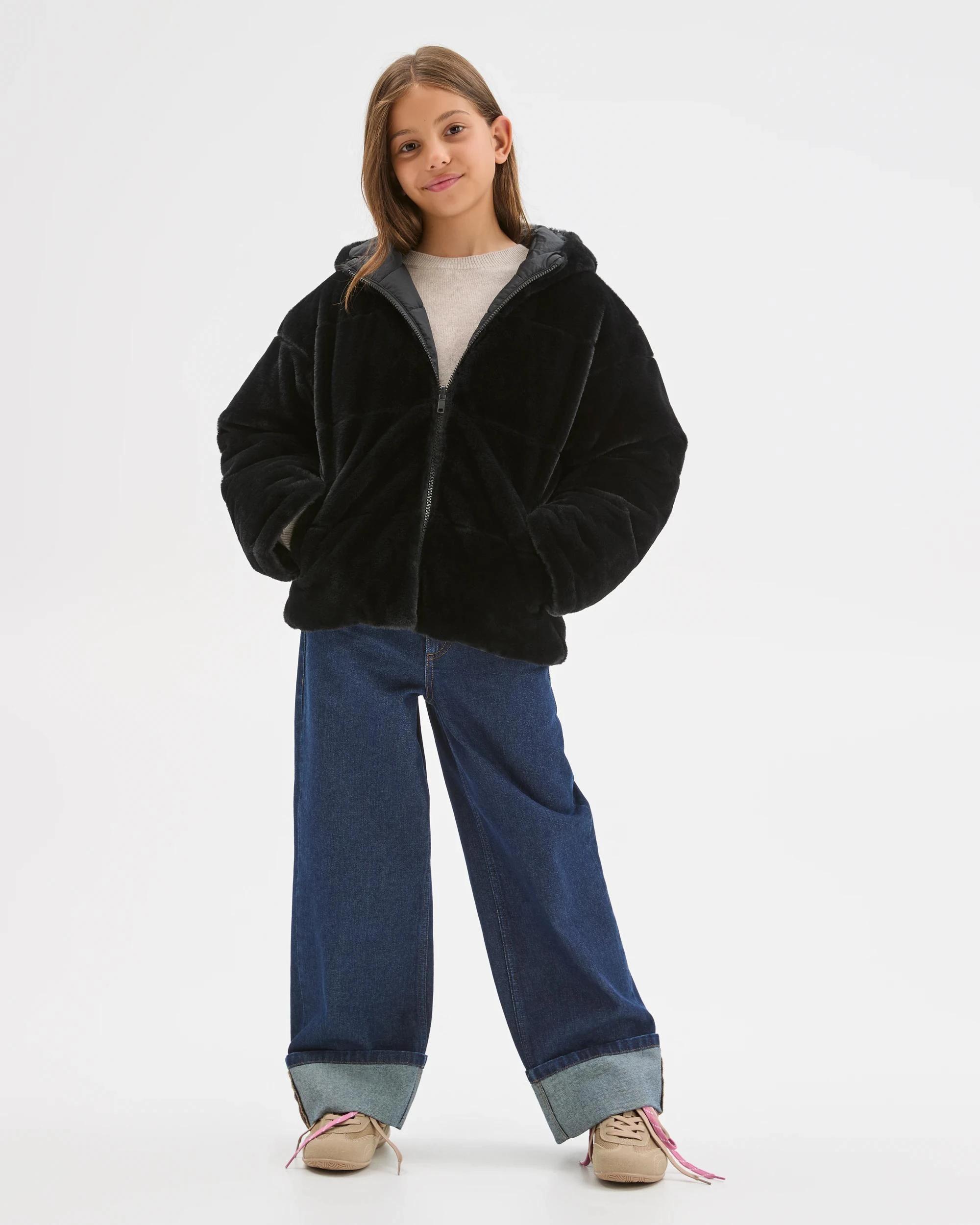 6 Target Kids Reversible Hooded Puffer Jacket BLACK, 6 of 10