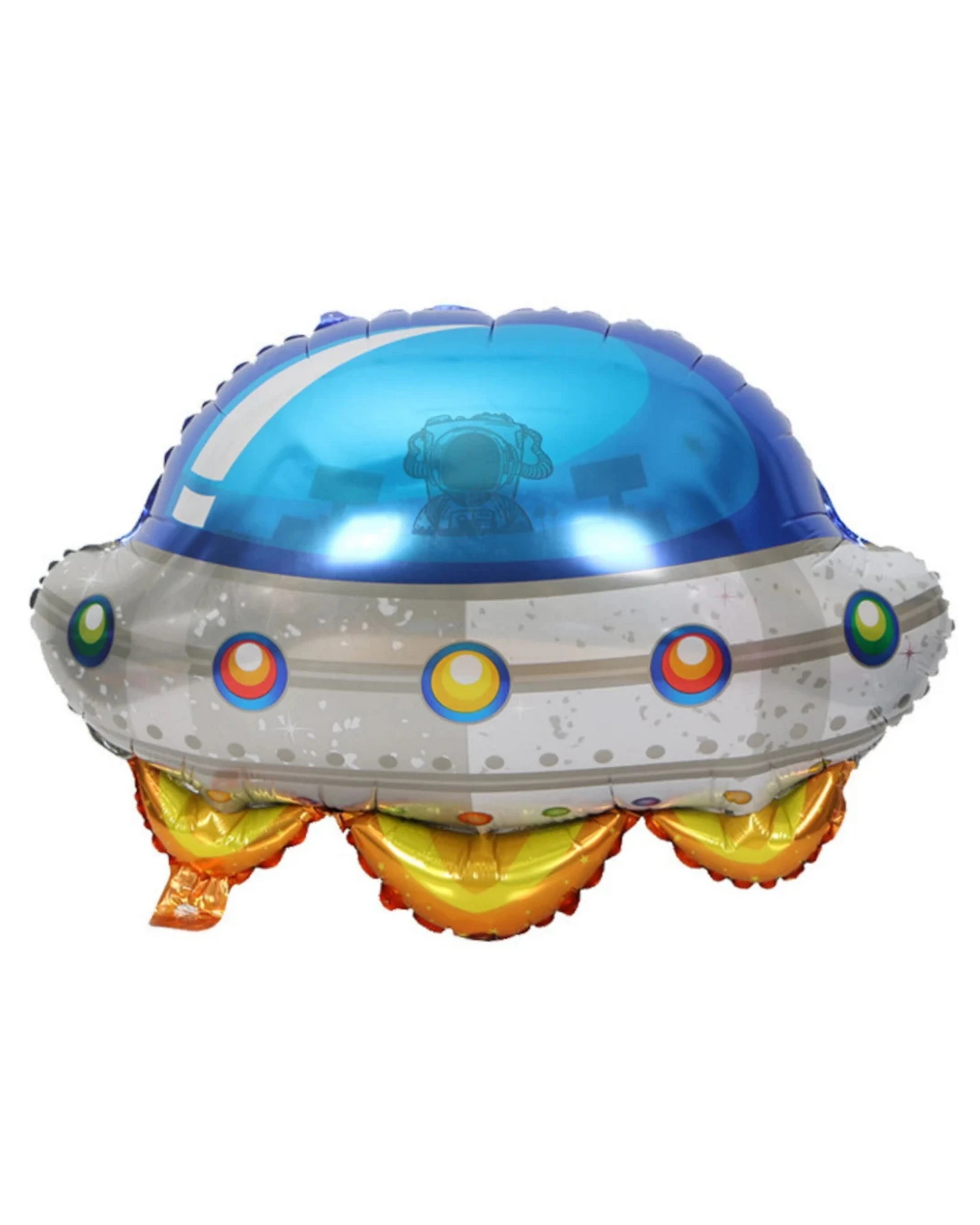 1 Gold Star Space Ship Supershape Foil Helium Balloon 67cm - Multi, 1 of 1