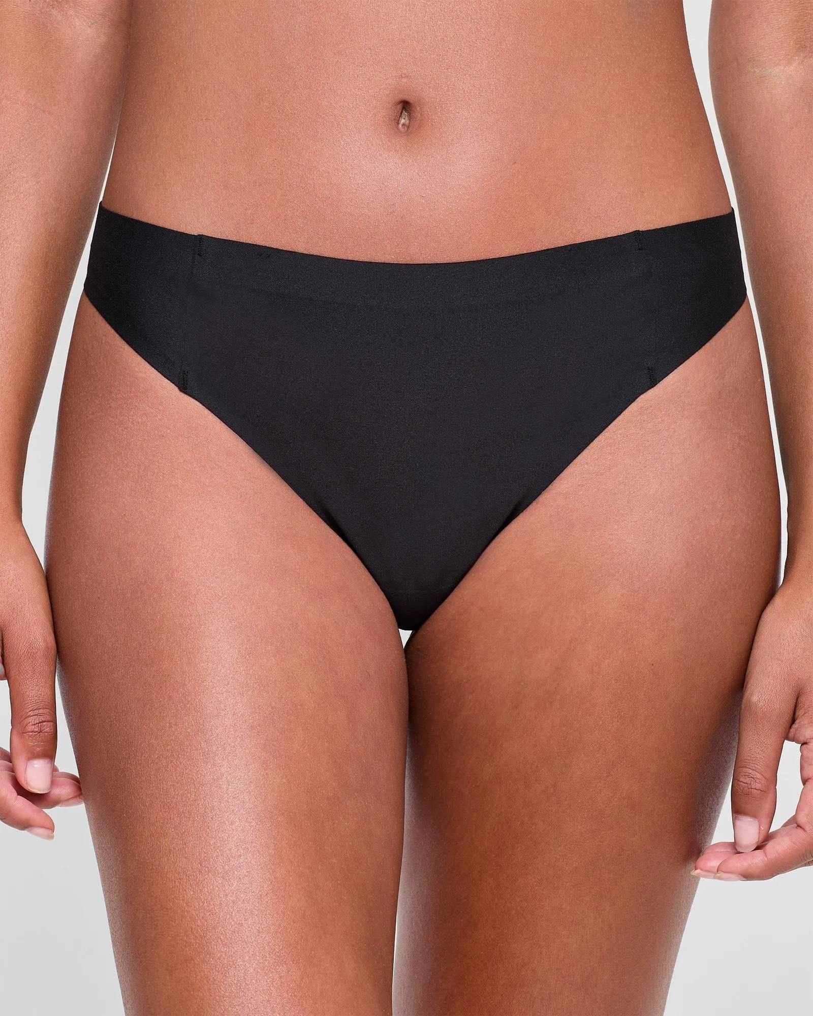 2 Target 2 Pack Brushed No Show Bonded G-String Briefs BLACK, 2 of 3