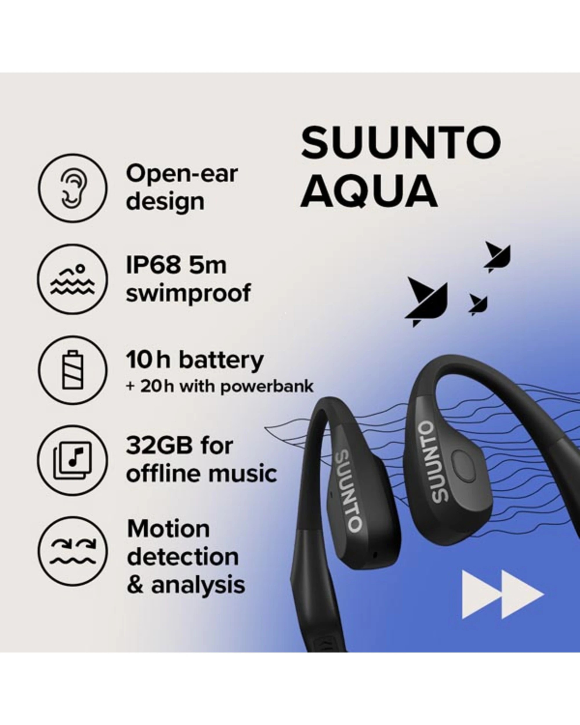 5 Suunto AQUA Bone Conduction Headphones (Blue), 5 of 5