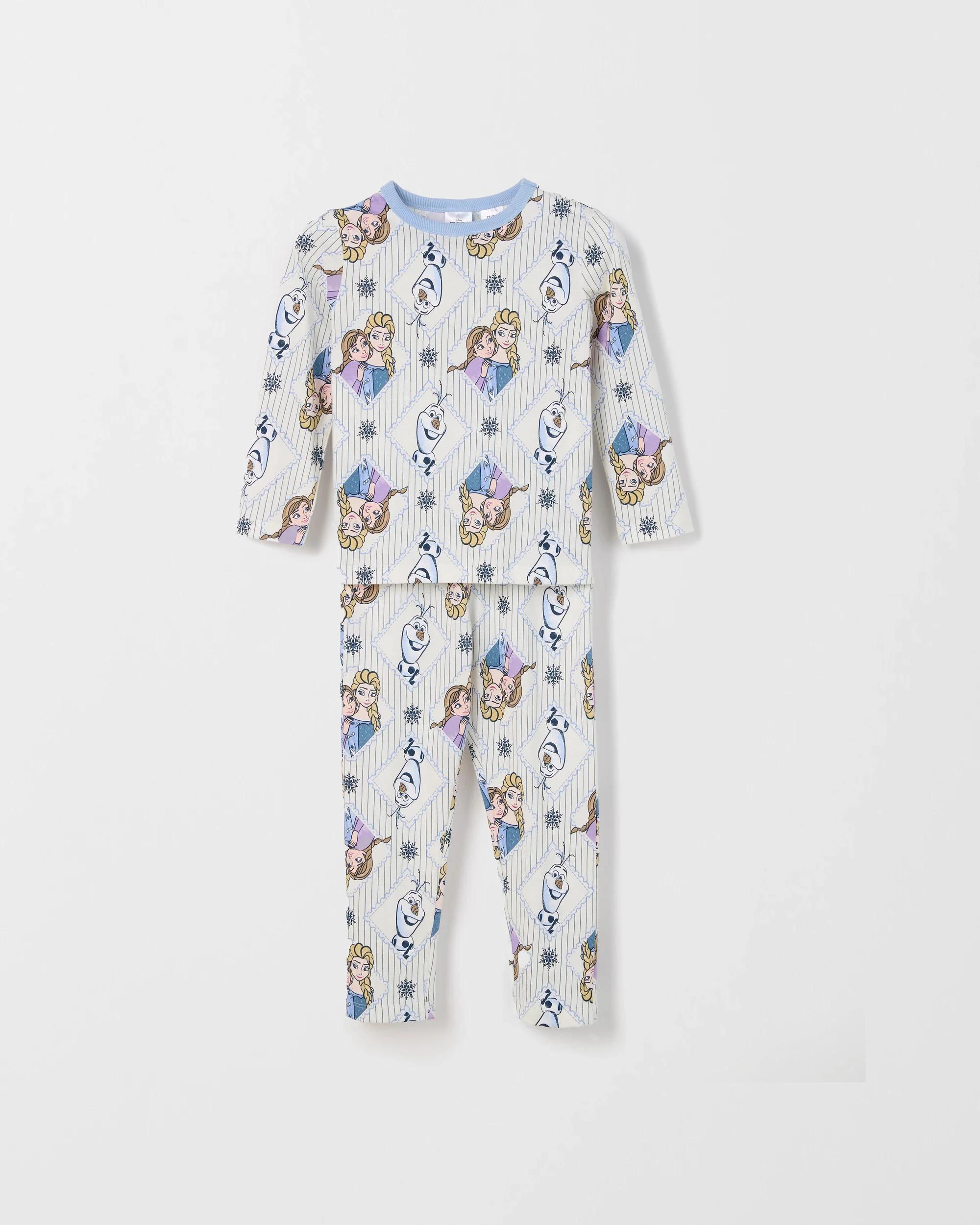 7 Disney Frozen Australian Cotton 2 Pack Younger Girls Knit Pyjama Set FROZEN, 7 of 9