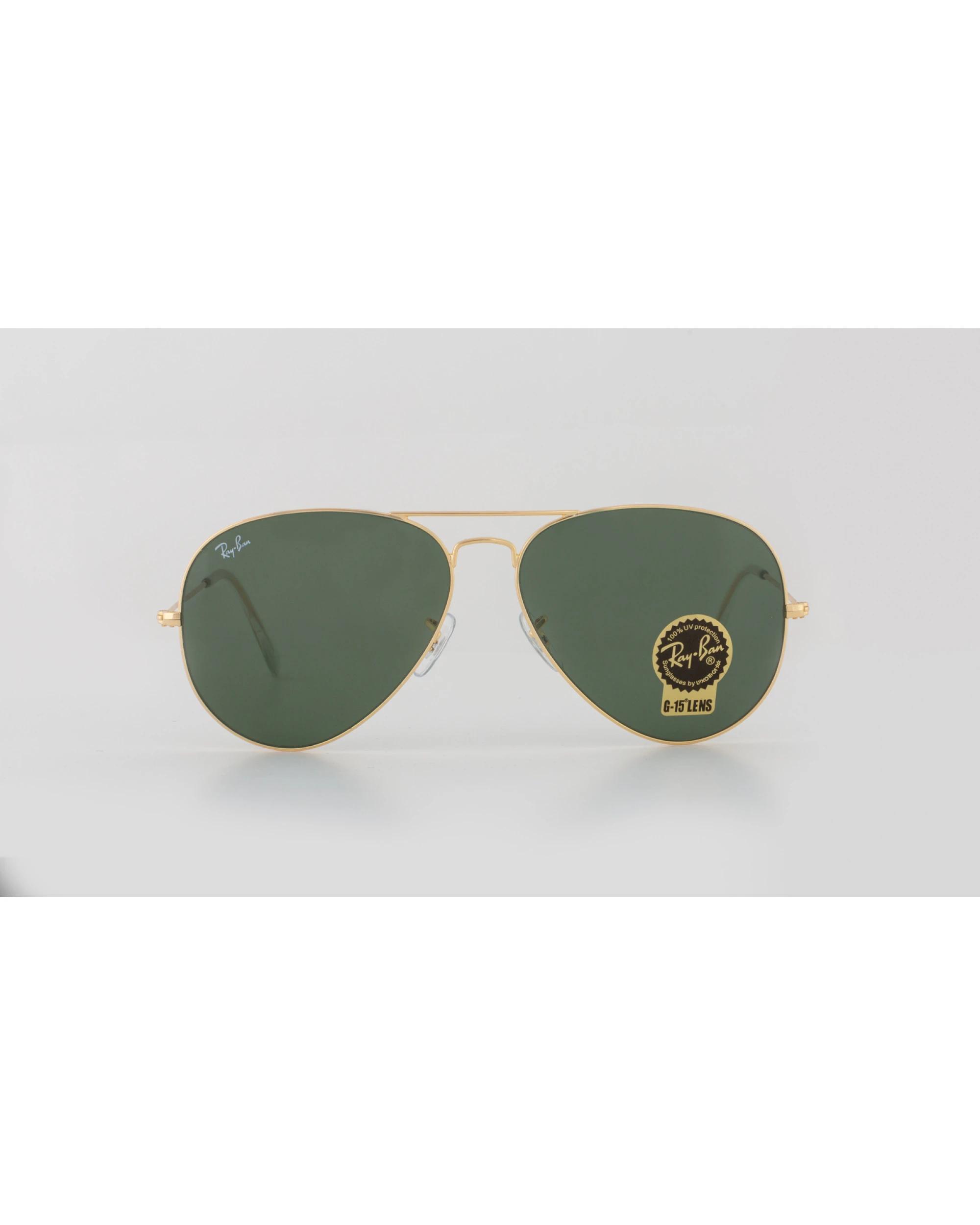 1 Ray-Ban Aviator Large Metal II Sunglasses in Gold and Green RB3026-L2846, 1 of 3