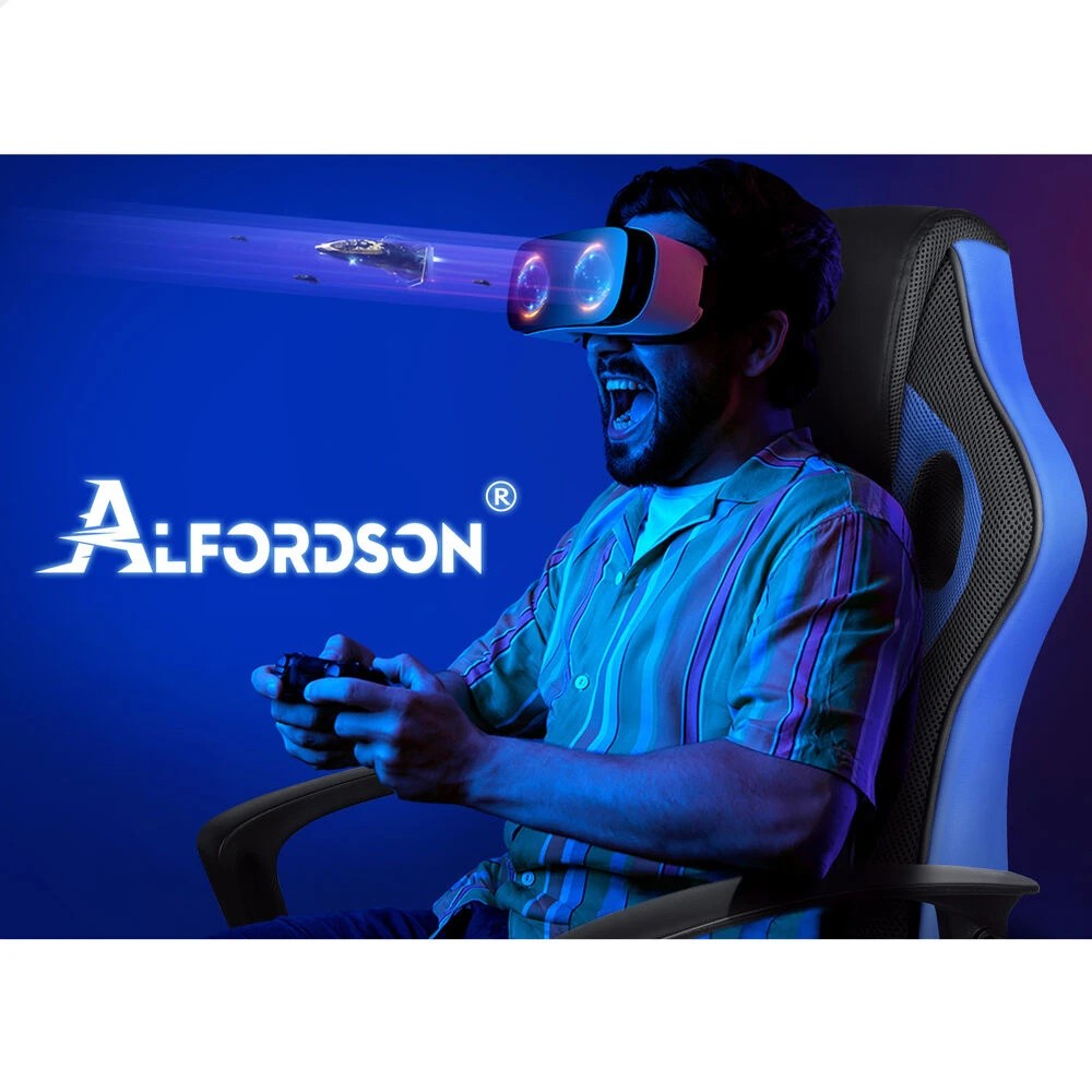 8 Alfordson Gaming Chair Racing Office Executive Computer Seat Work - Blue, 8 of 9