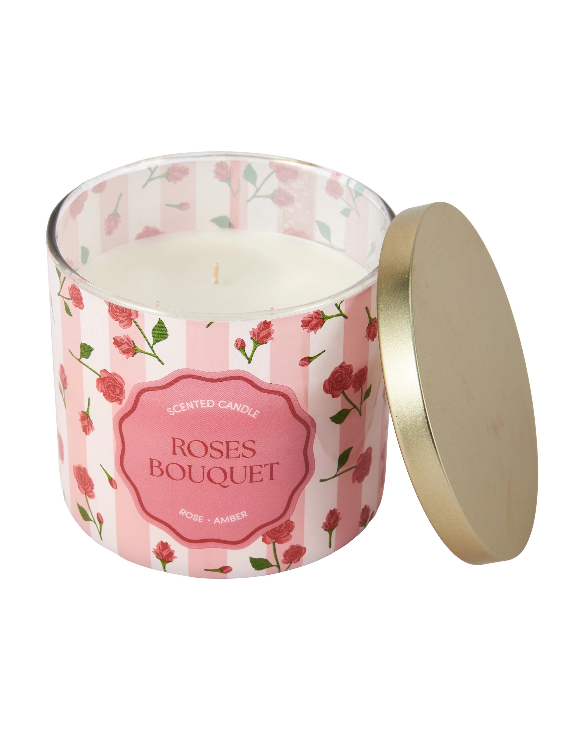4 Graphic Rose Bouquet Fragrant Candle, 4 of 5