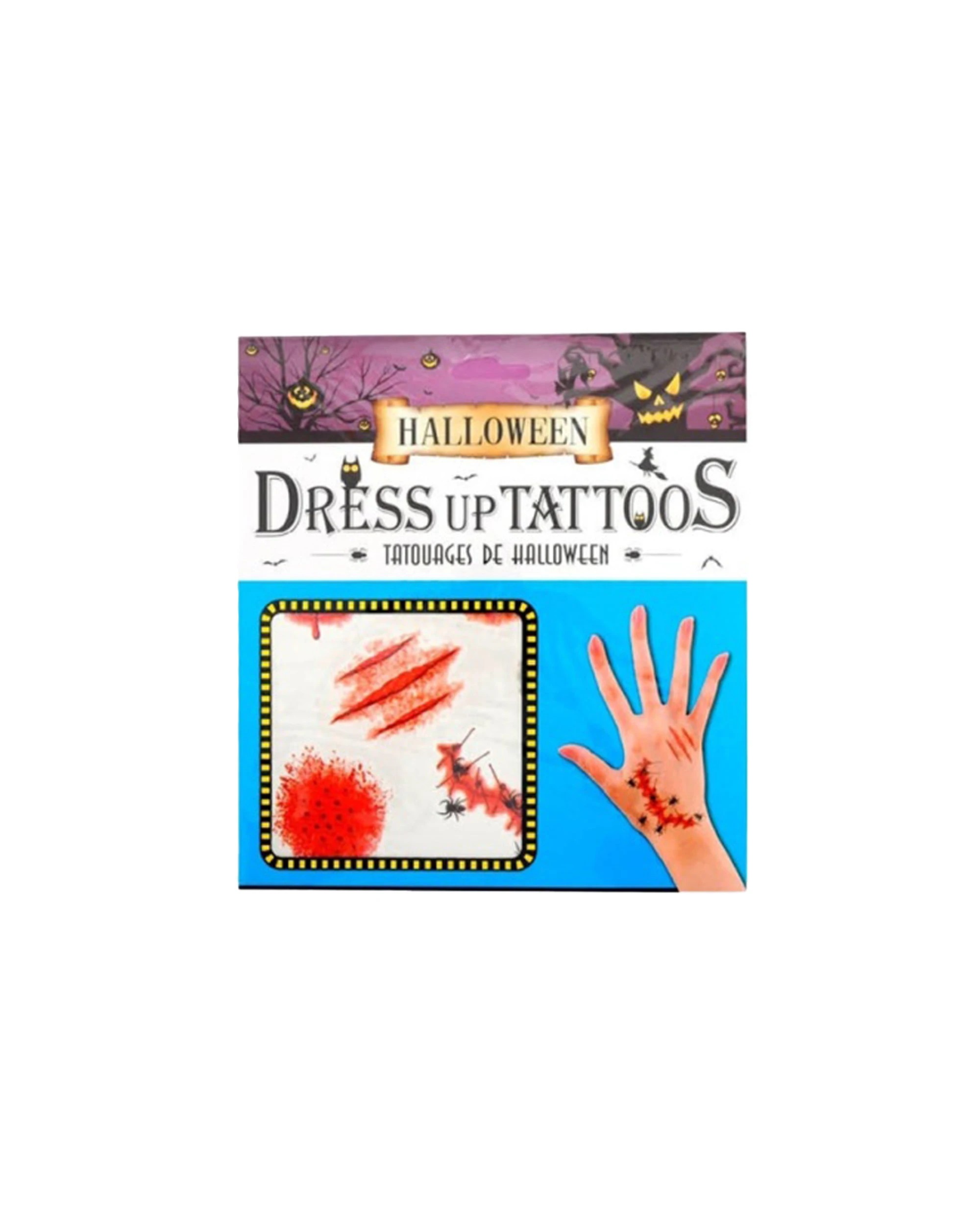 2 JD Party Halloween Dress Up Tattoos Mixed Designs - One Size - Multi, 2 of 2