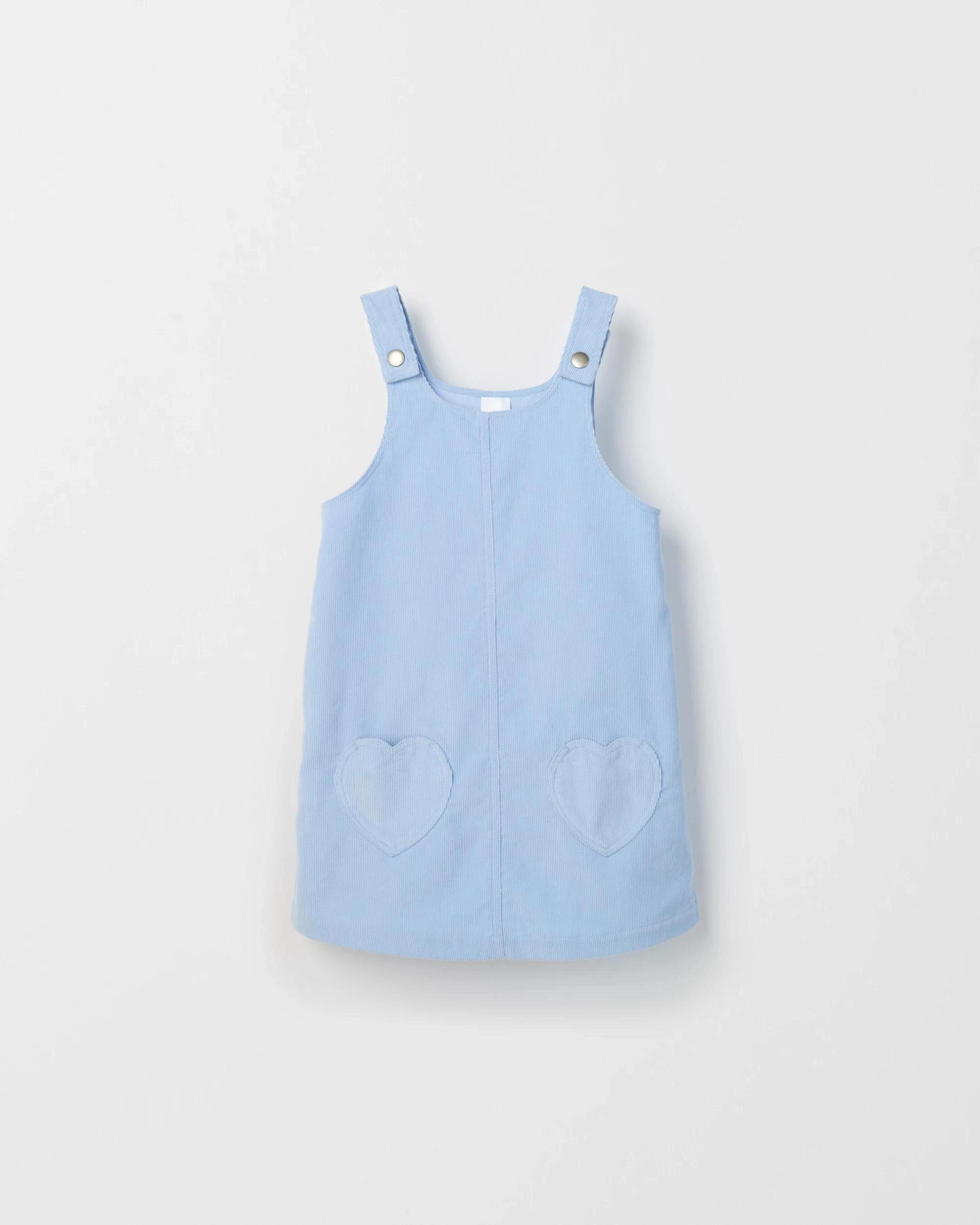 1 Target Kids Australian Cotton Corduroy Pinafore Dress BLUE, 1 of 1
