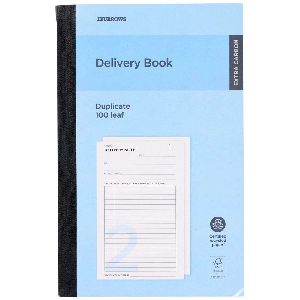 1 J.Burrows Carbon Duplicate Delivery Book 100 Leaf, 1 of 1