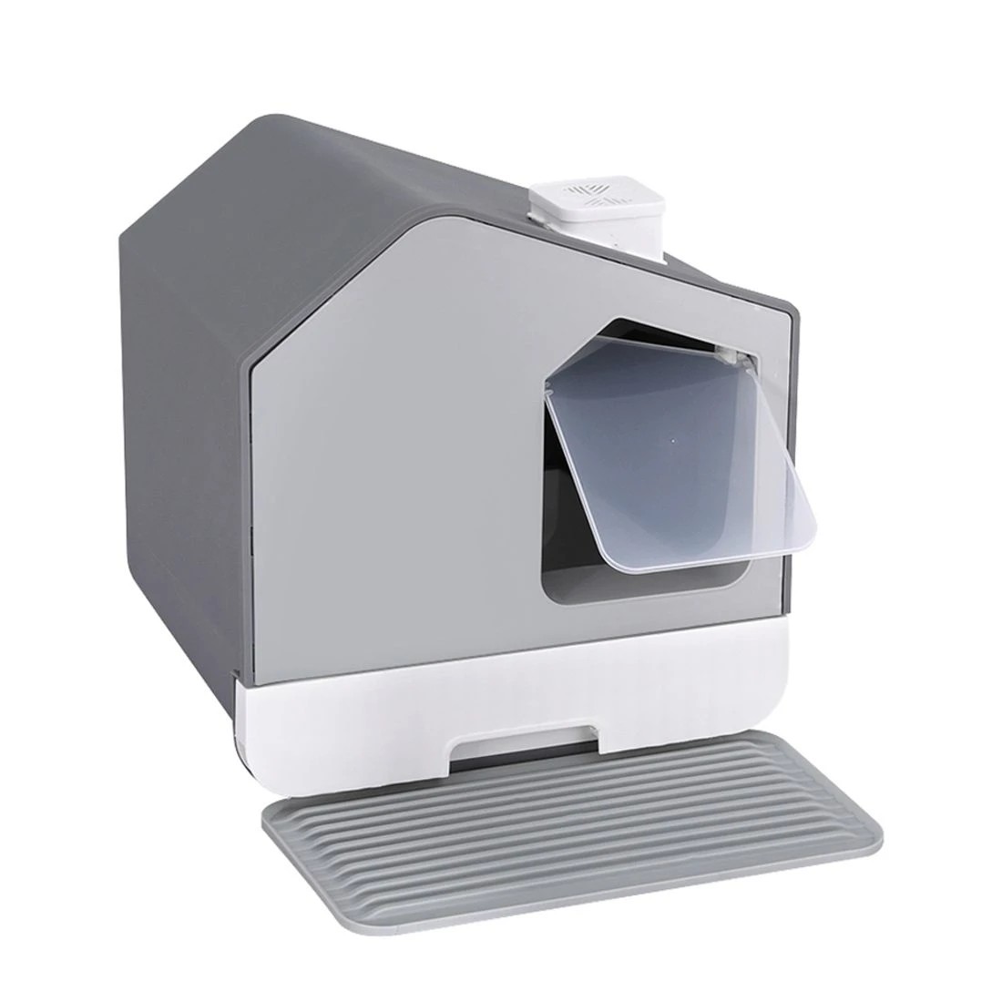 2 i.Pet Cat Litter Box Large Tray Kitty Toilet - Grey, 2 of 7