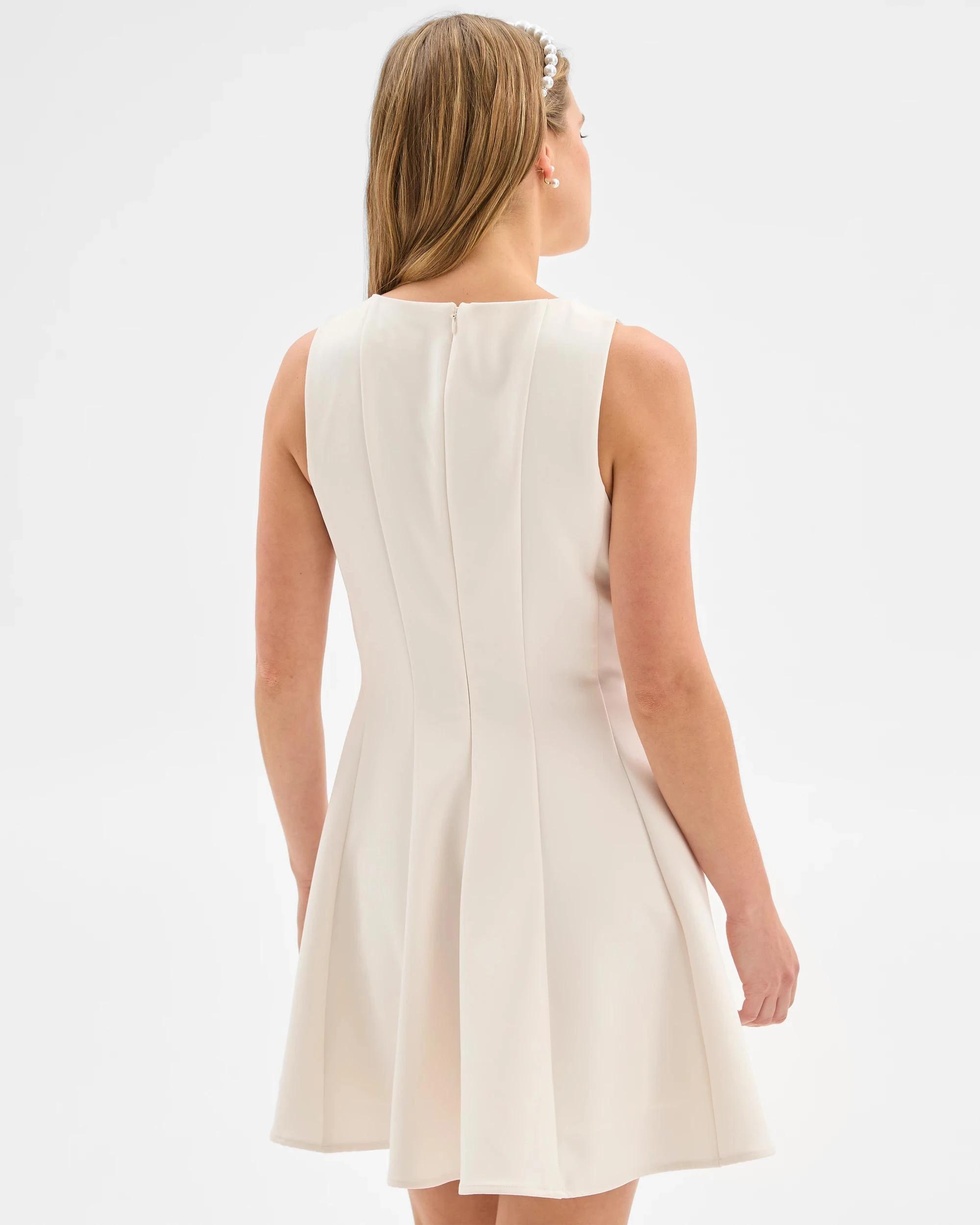 6 Fit and Flare Mini Dress - Lily Loves IVORY, 6 of 6