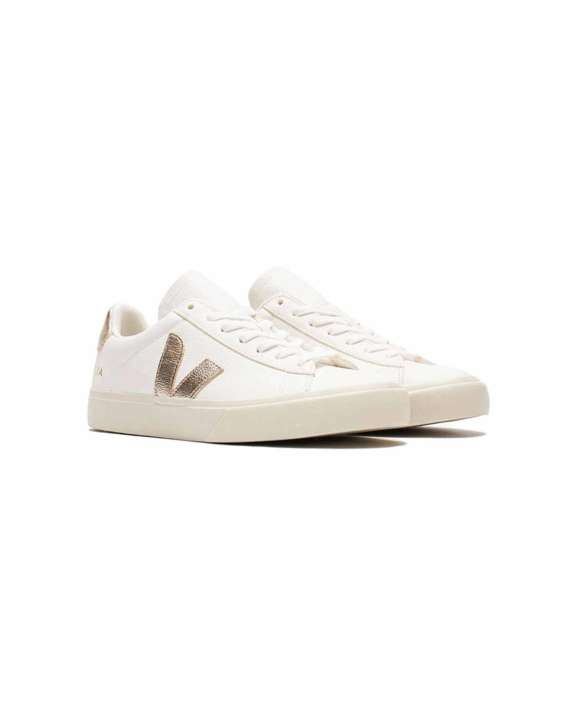 1 VEJA Campo Chromefree Leather Sneakers Casual EXTRA WHITE/PLANTINE, 1 of 4