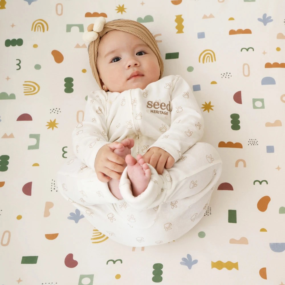 4 Living Textiles Geo Mod Cot Fitted Sheet – Assorted, 4 of 5