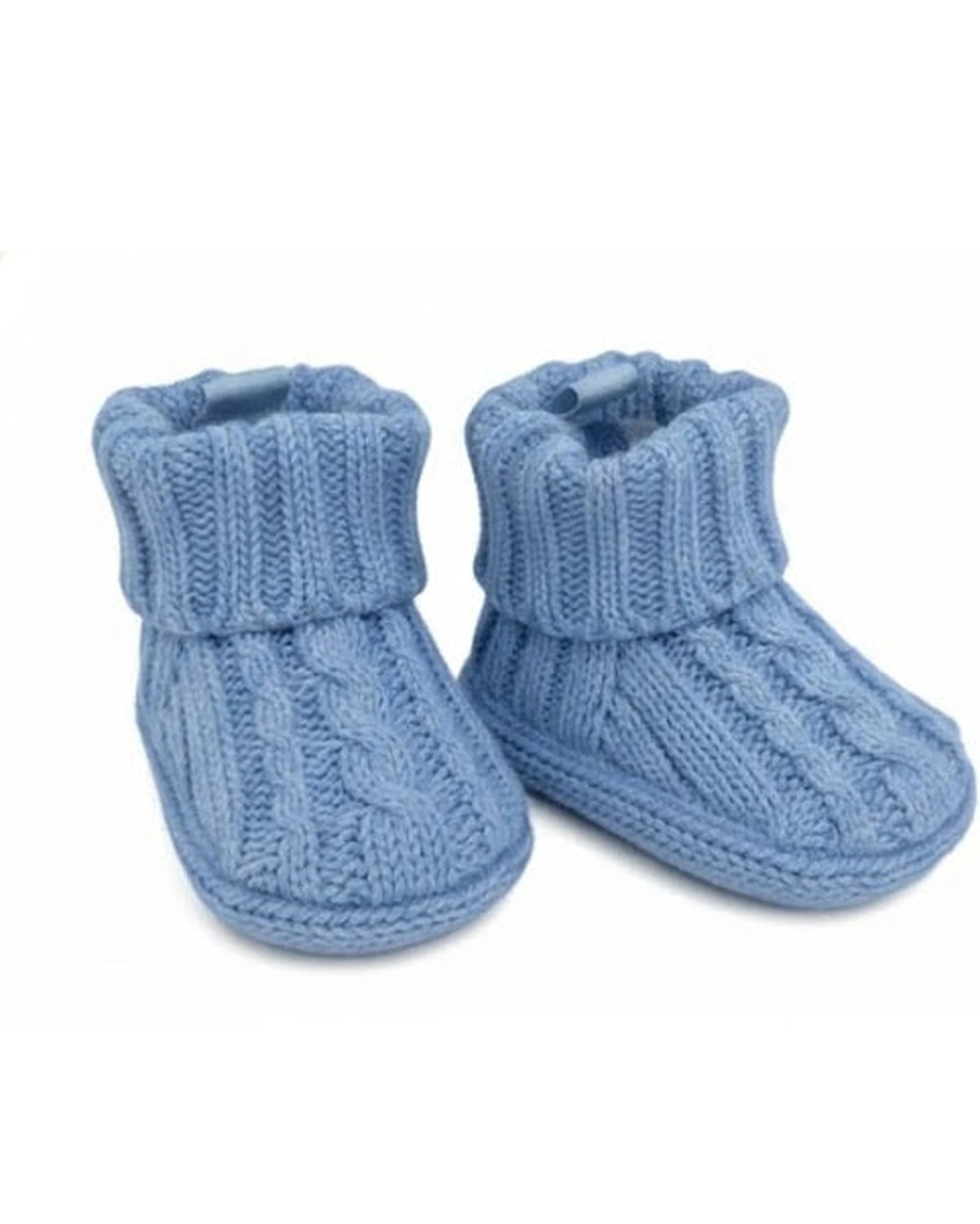 3 Playette Cable Knit Bootie Bundle - 0-6 Months - White, 3 of 3