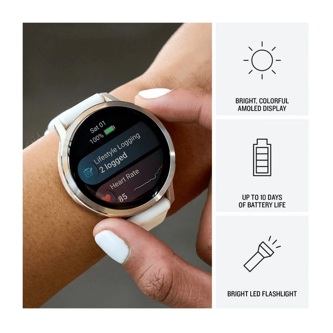 3 Garmin Venu 4 41mm Smartwatch Slate with Black Band, 3 of 6