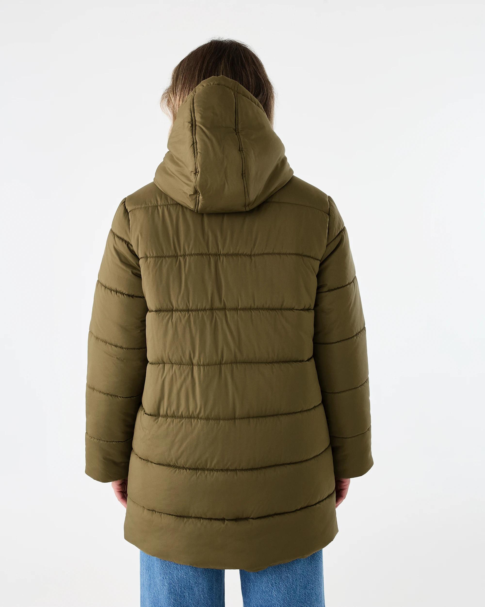 4 Mid Length Puffer Jacket Deep Olive, 4 of 7