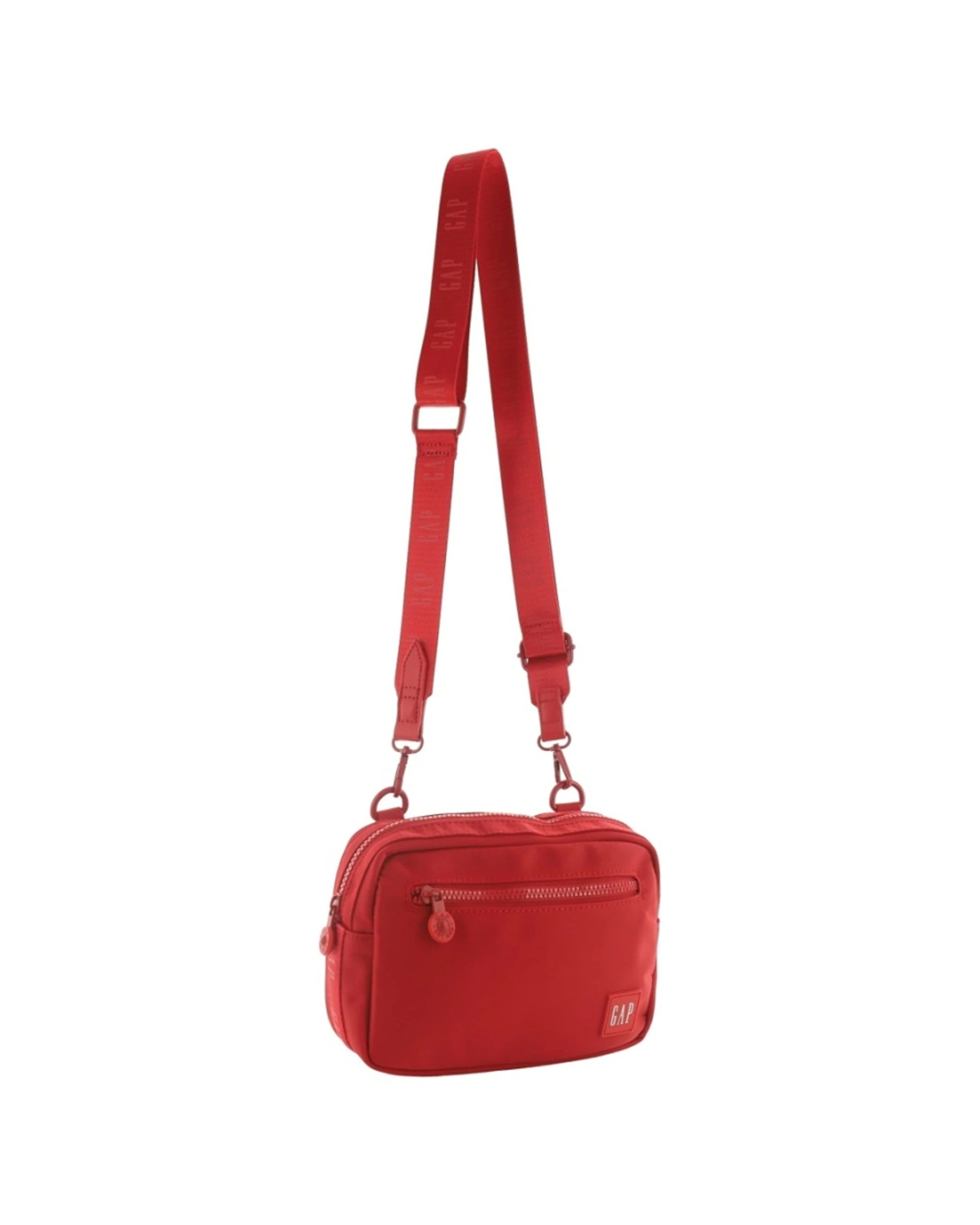 1 GAP Women's Nylon Shoulder Crossbody Bag With Secure Zip 25x19cm - Red, 1 of 6