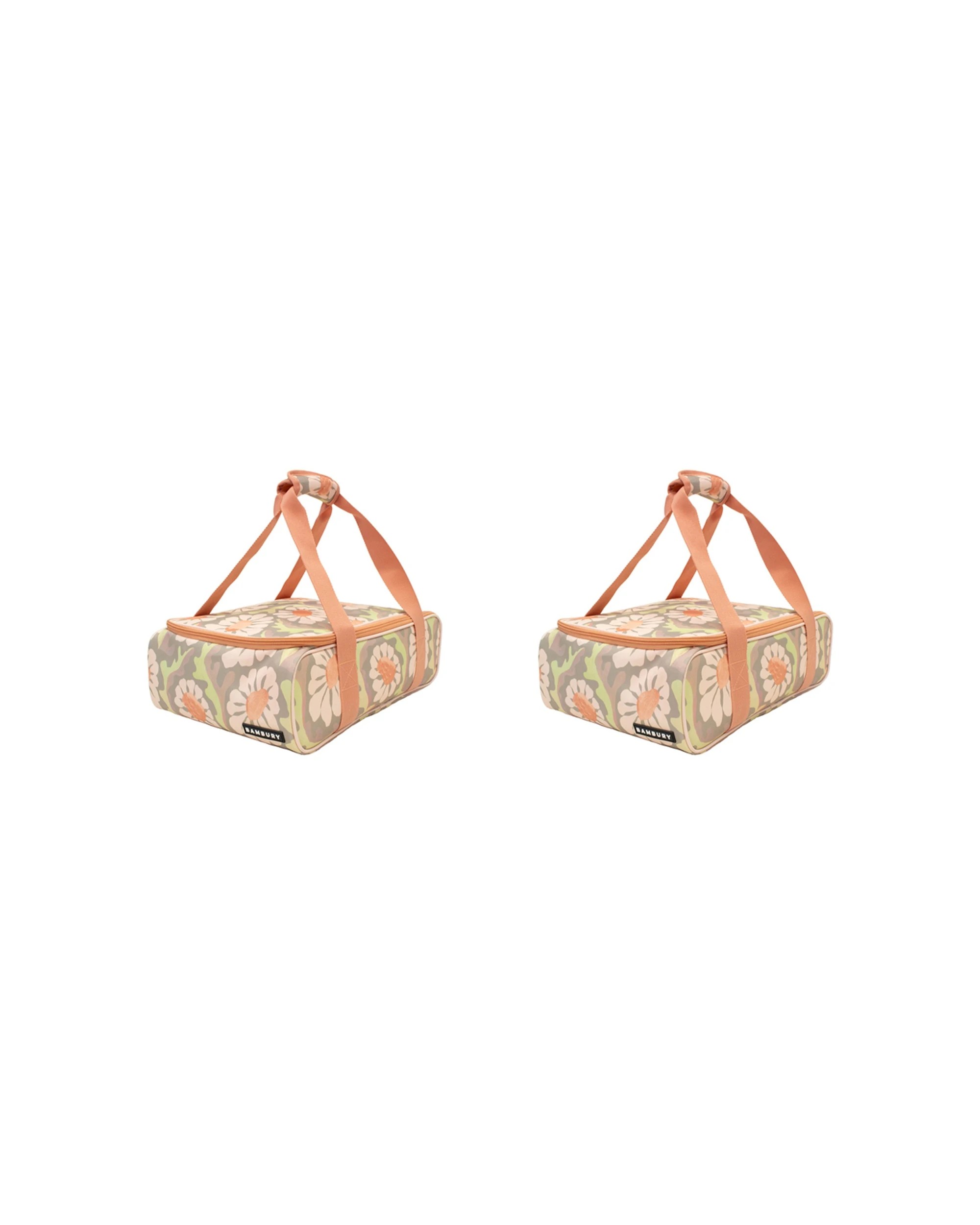 1 Bambury Sadie Insulated Food Carrier Cooler Bag 2PK 40x27cm - Pattern, 1 of 6