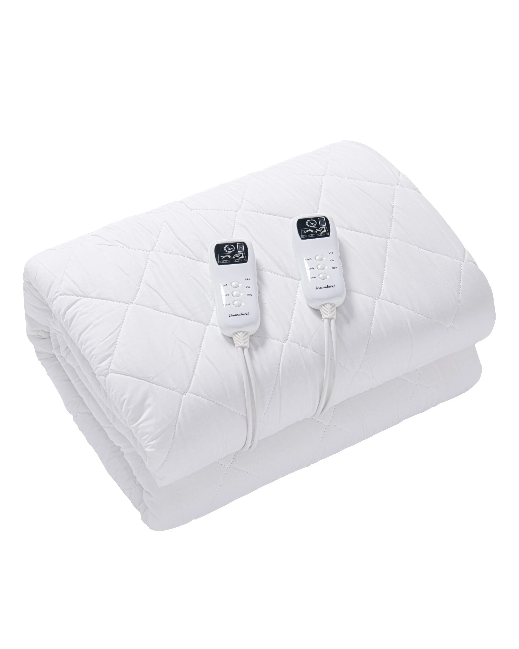 2 Dreamaker Healthguard Cotton Cover Quilted Electric Blanket - Double Bed - White, 2 of 7
