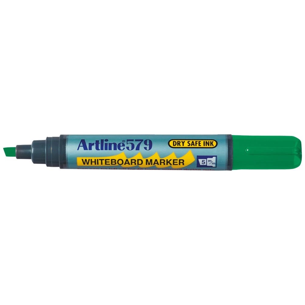 1 Artline 579 Whiteboard Marker Chisel Green, 1 of 2