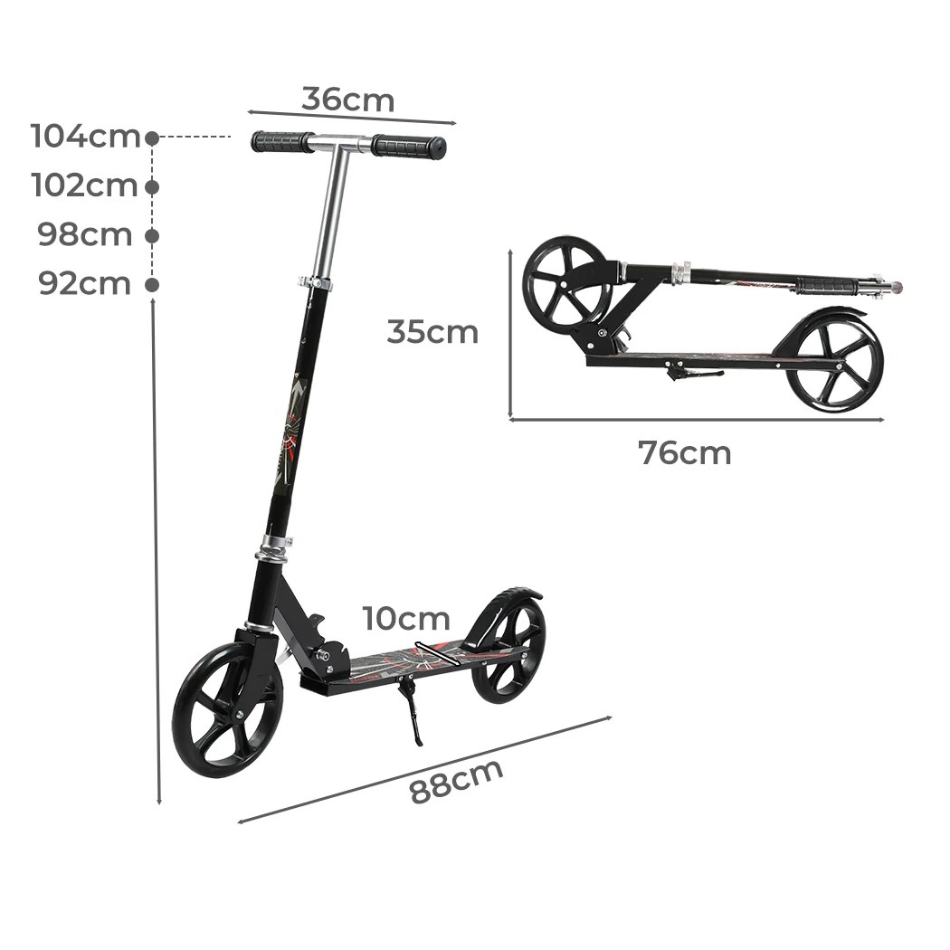 3 Monvelo Push Folding Kick Scooter Blackth, 3 of 8
