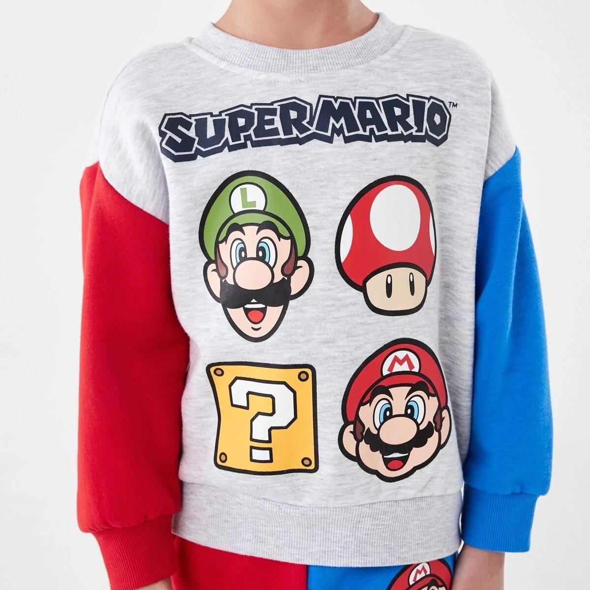 4 Super Mario License Print Crew Neck Sweatshirt Mario, 4 of 8