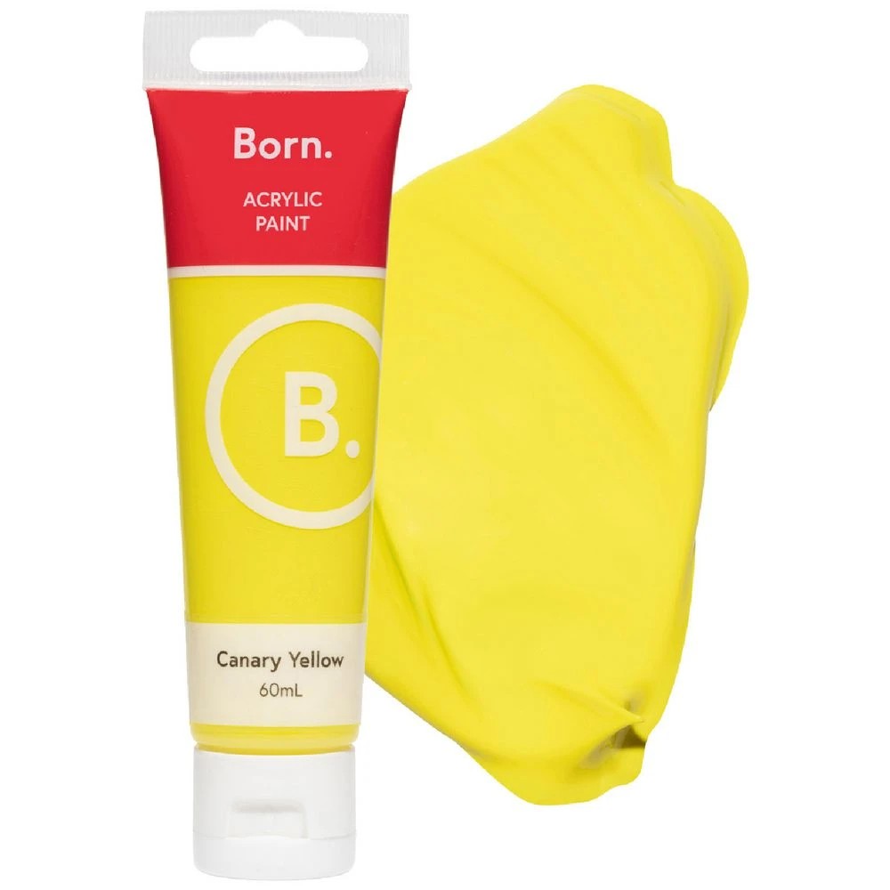 1 Born Acrylic Paint 60mL Canary Yellow, 1 of 3