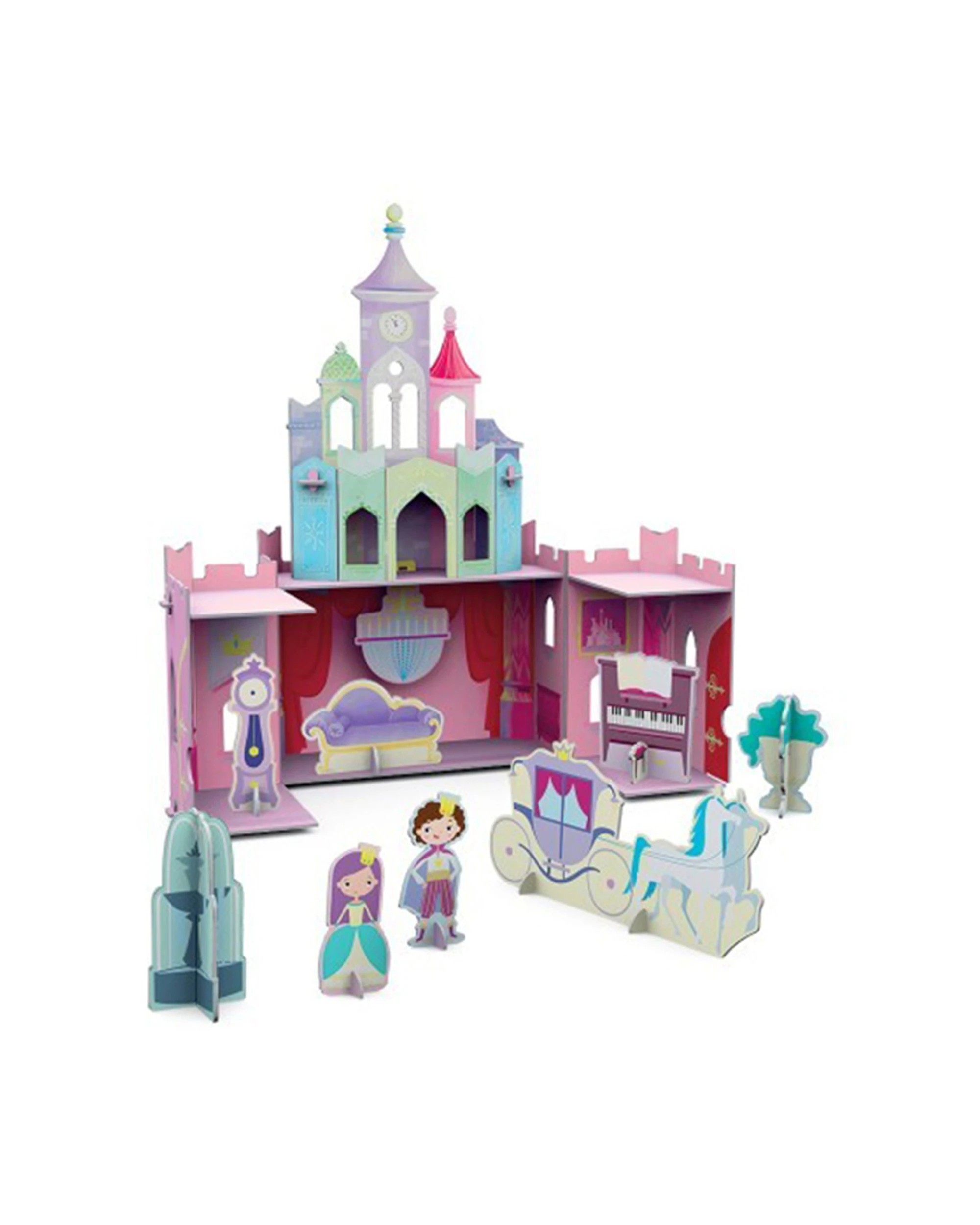 1 Sassi 3D Assemble Build Book Princess Castle Kids - Multi, 1 of 3