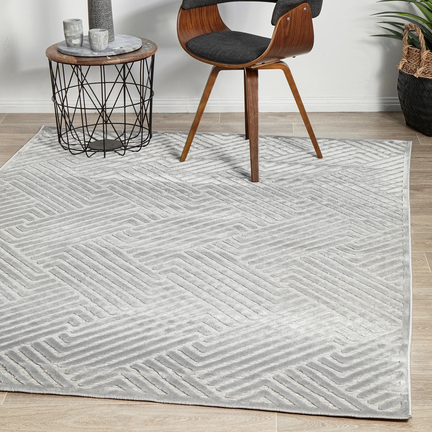 3 Common Ground Rugs Citadel Cindy 330x240cm - Extra Large Floor Rug - Silver, 3 of 7