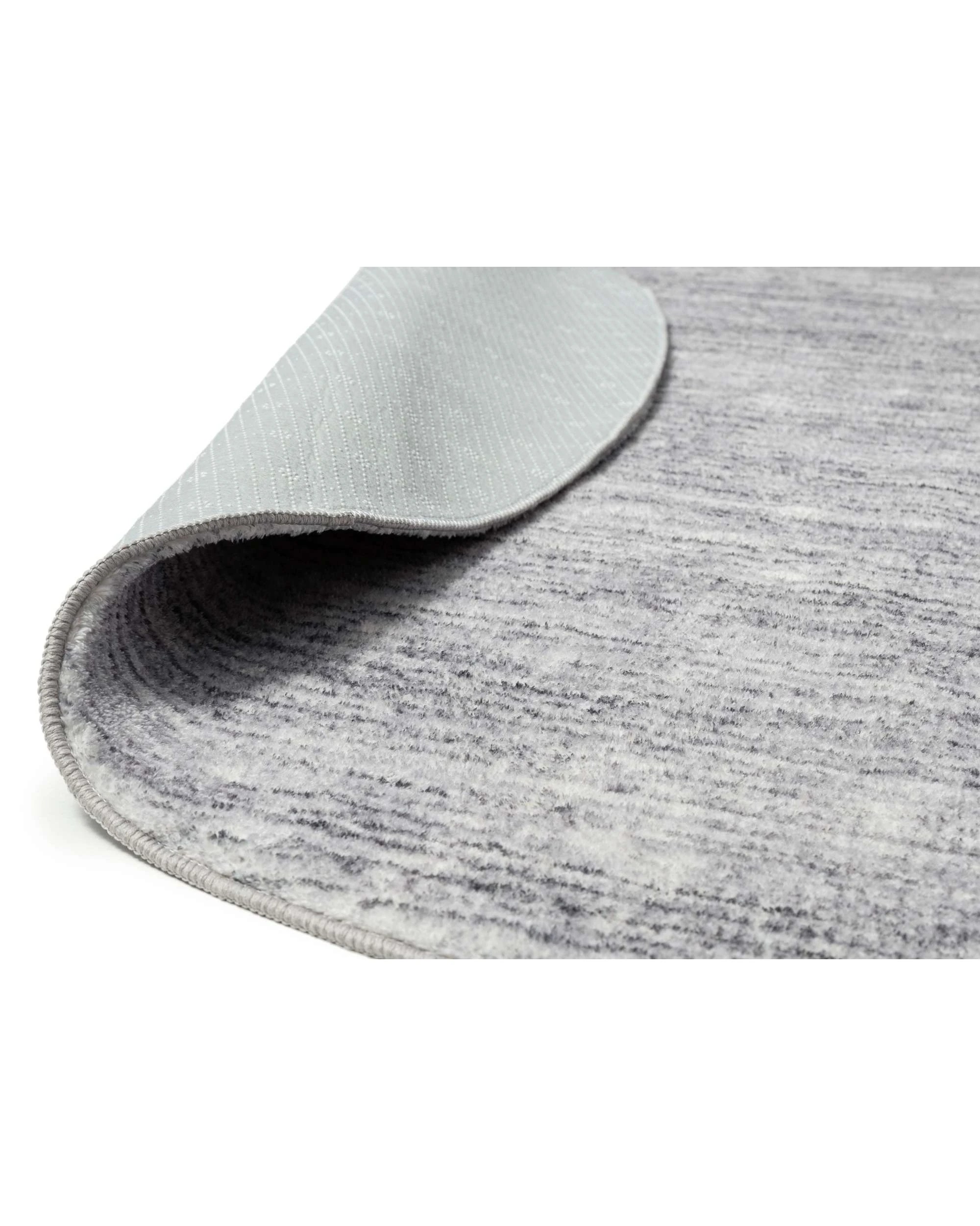2 Loopsie Tomi Distressed Washable Round Rug-120cm x 120cm - Grey, 2 of 5