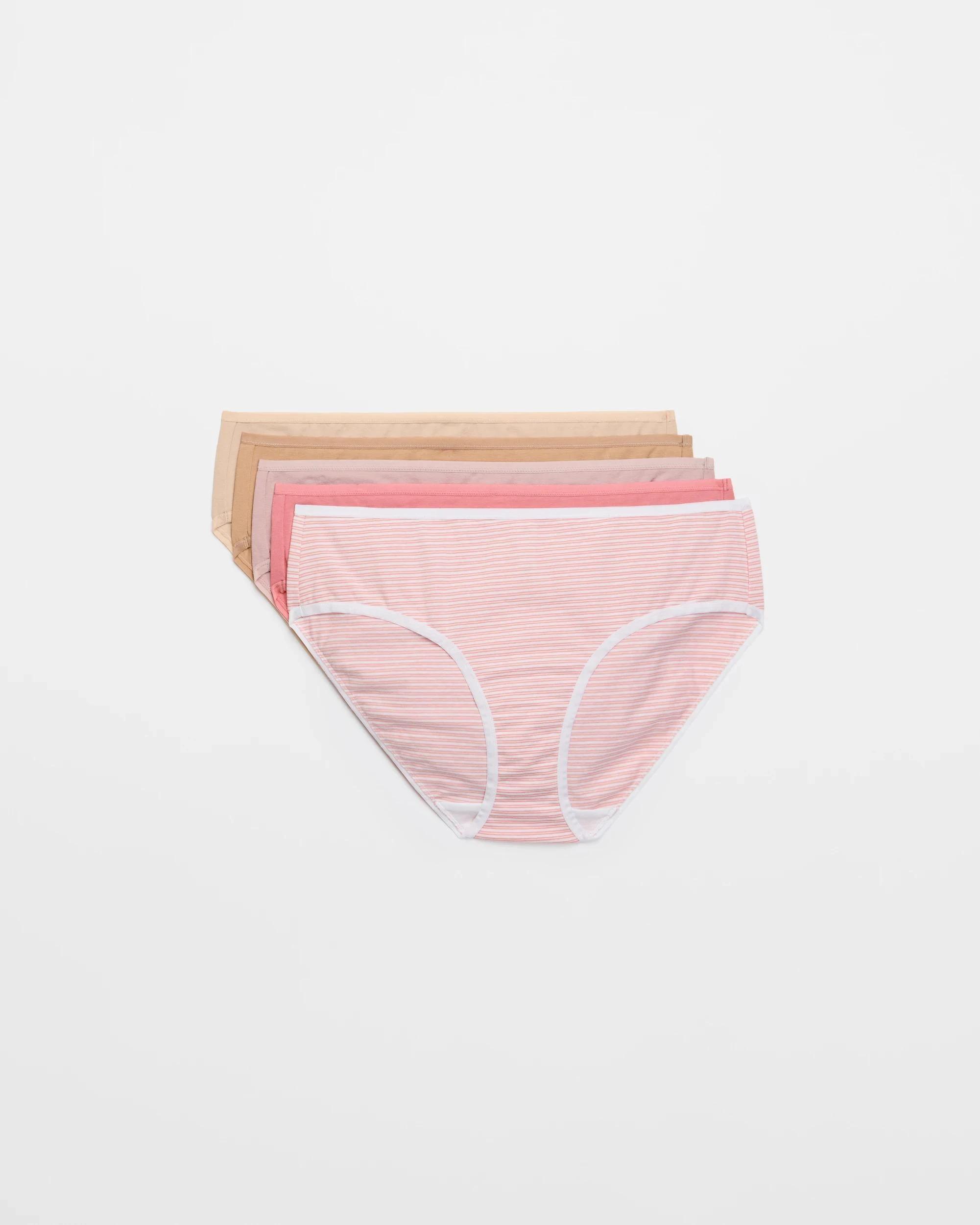 1 Target Woman Womens Australian Cotton Blend Midi Briefs 5 Pack FEMME PINKS, 1 of 4