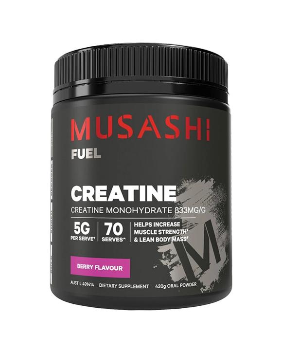 Musashi Fuel Creatine Powder Berry Flavour Micronised Muscle Strength 420g