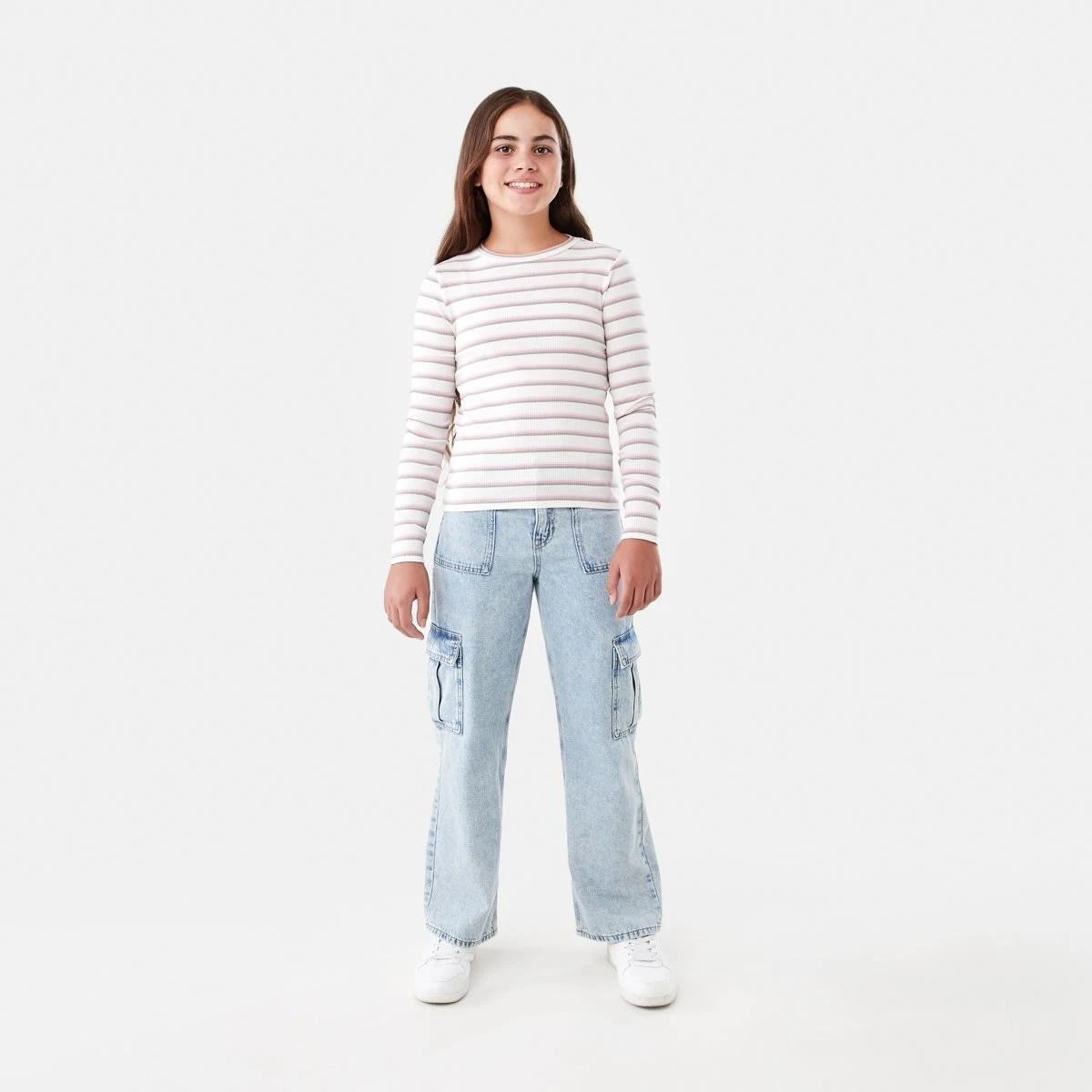 5 Long Sleeve Rib Top Stripe, 5 of 8