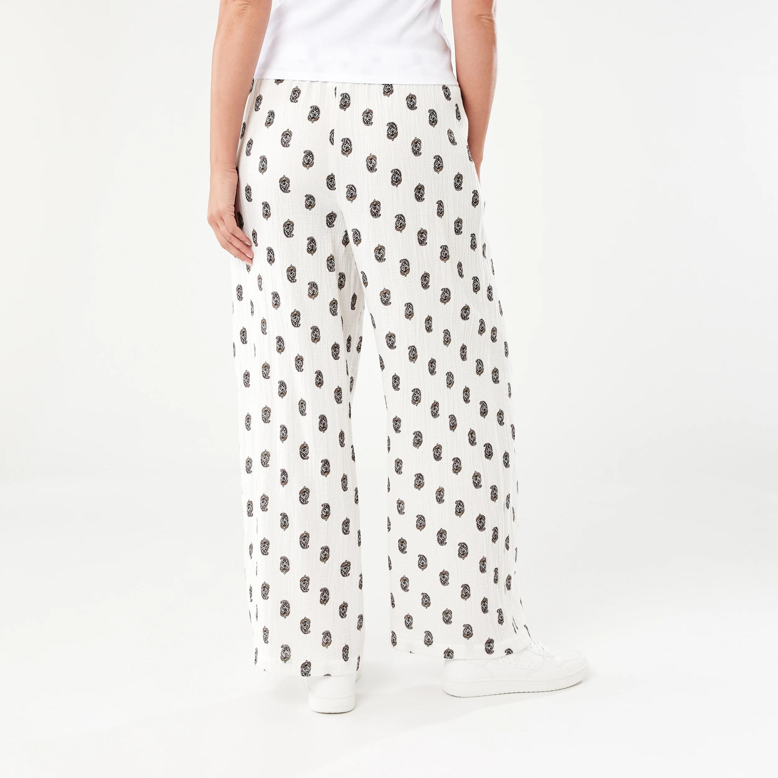 3 Tie Waist Double Cloth Pants Pais Tile, 3 of 5
