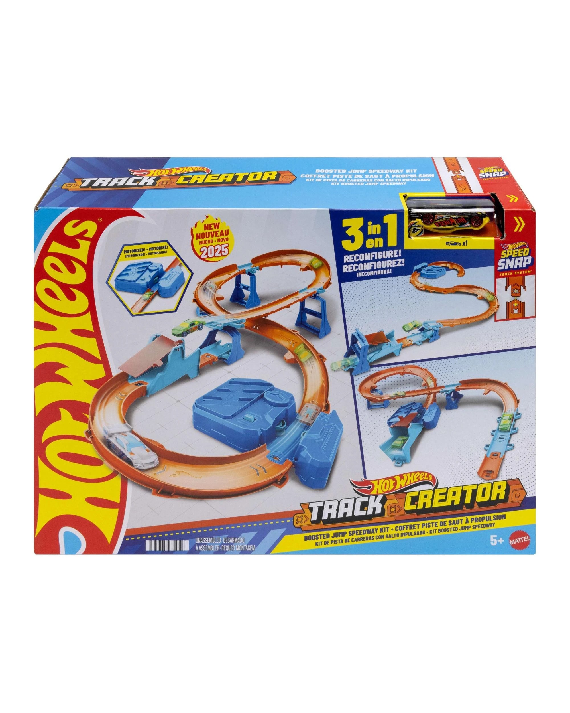1 Hot Wheels Track Creator Boosted Jump Speedway Track Set, 1 of 9