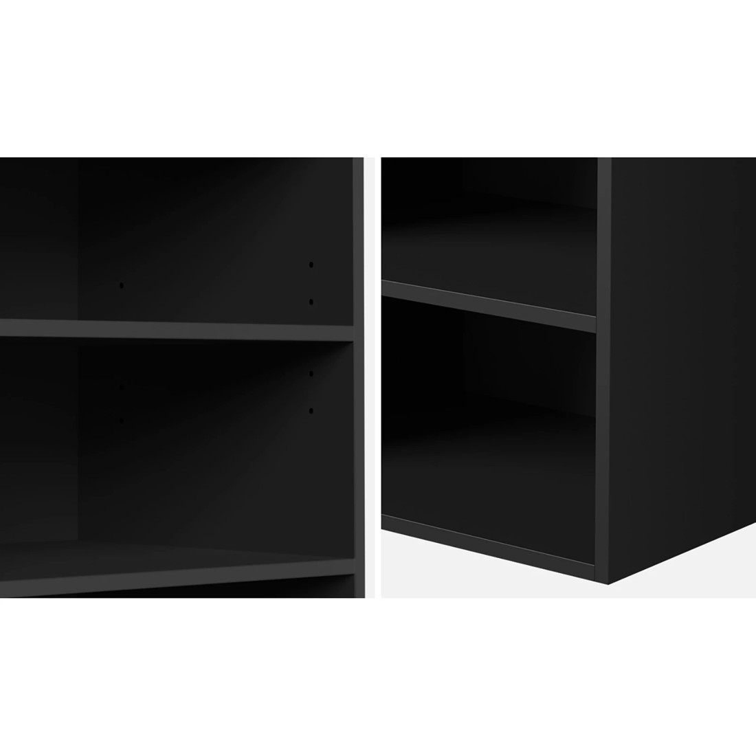 4 Oikiture Wardrobe Shelf Unit Clothes Storage Cabinet 6 Shelves Organiser
 - Black, 4 of 10