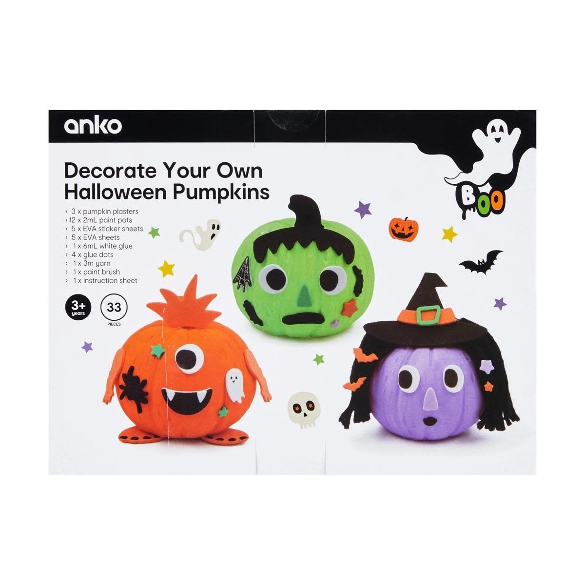 6 33 Piece Decorate Your Own Halloween Pumpkins, 6 of 6