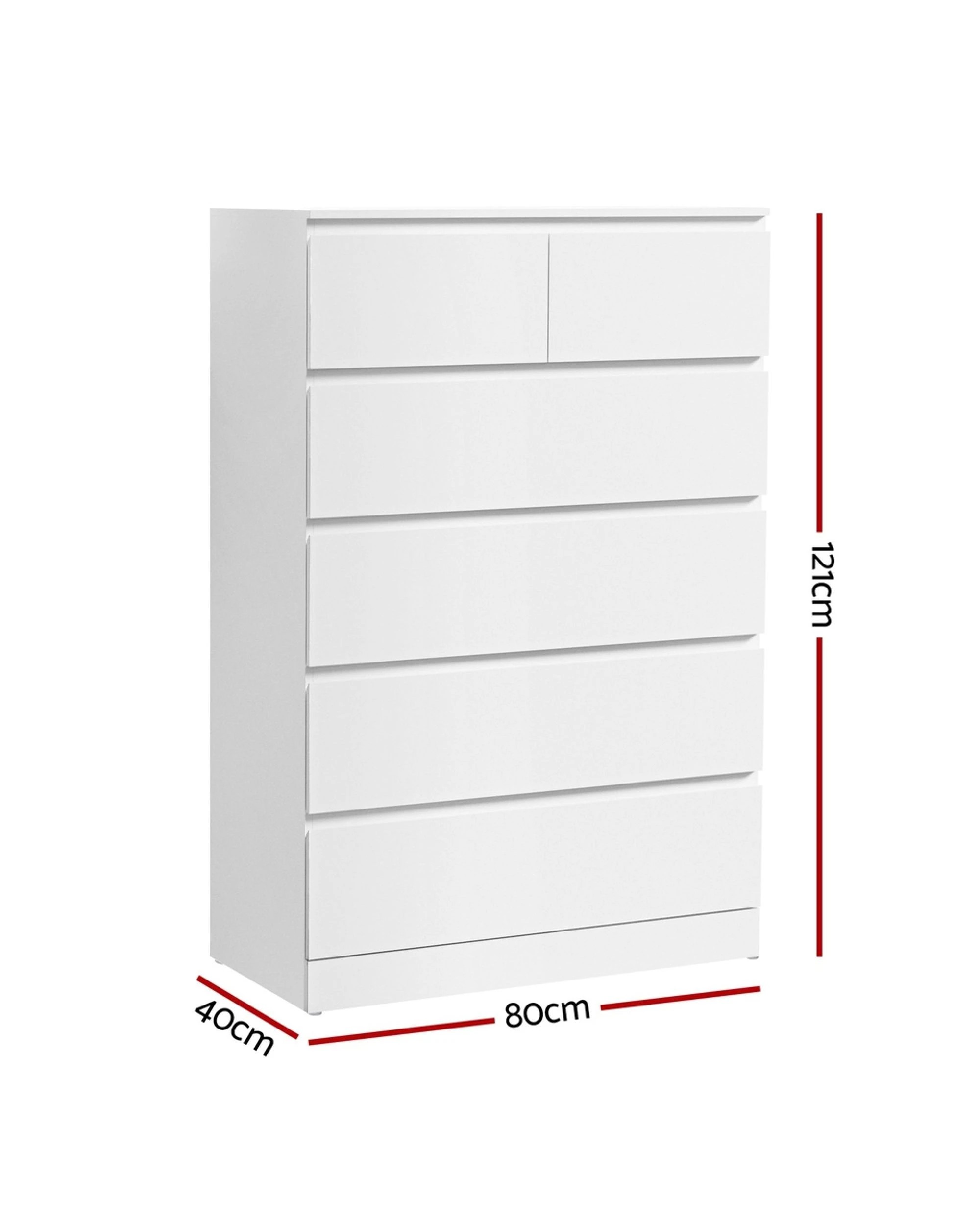 2 Artiss 6 Chest Of Drawers
 - White, 2 of 3