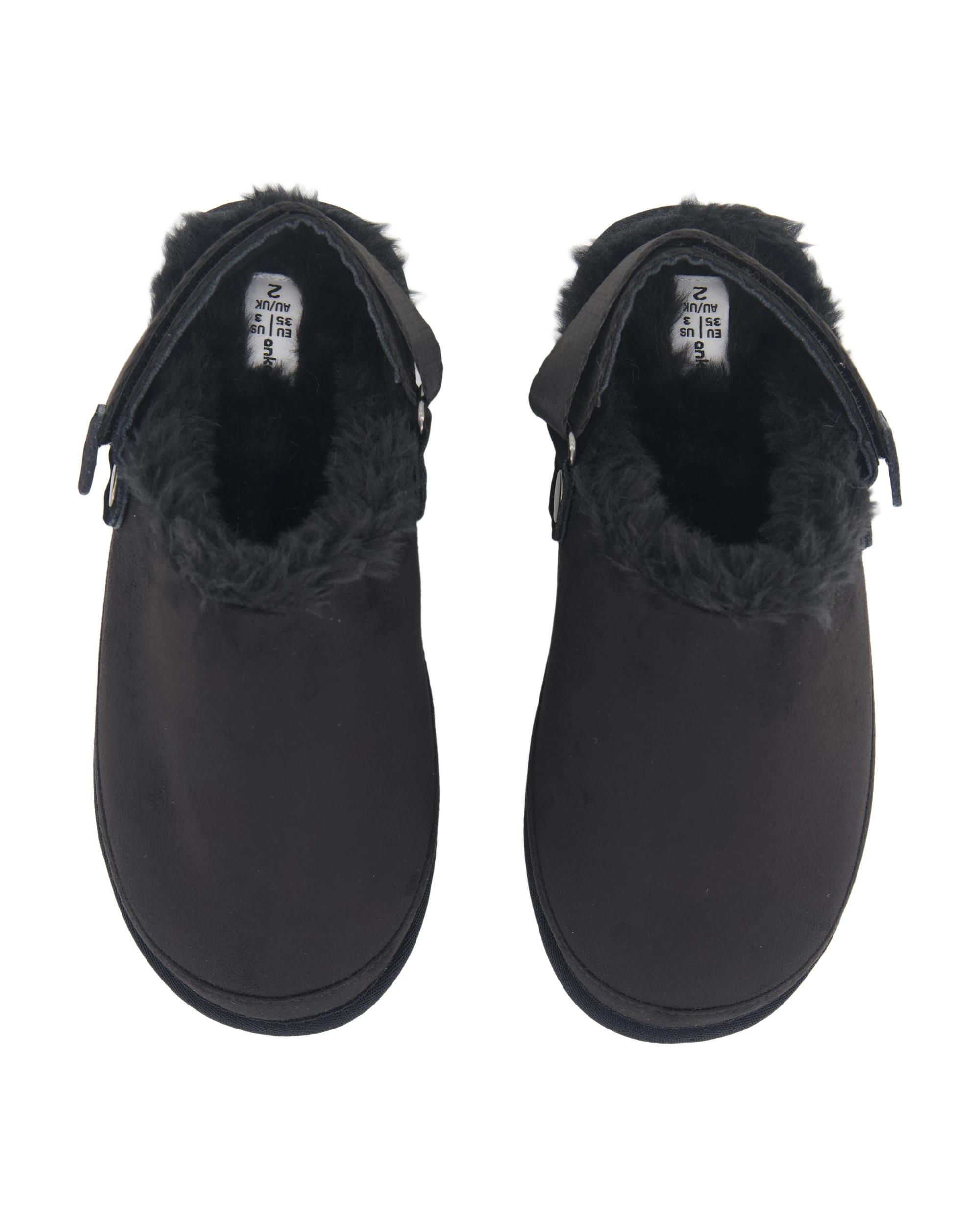 2 Senior Heel Strap Slippers Black, 2 of 3