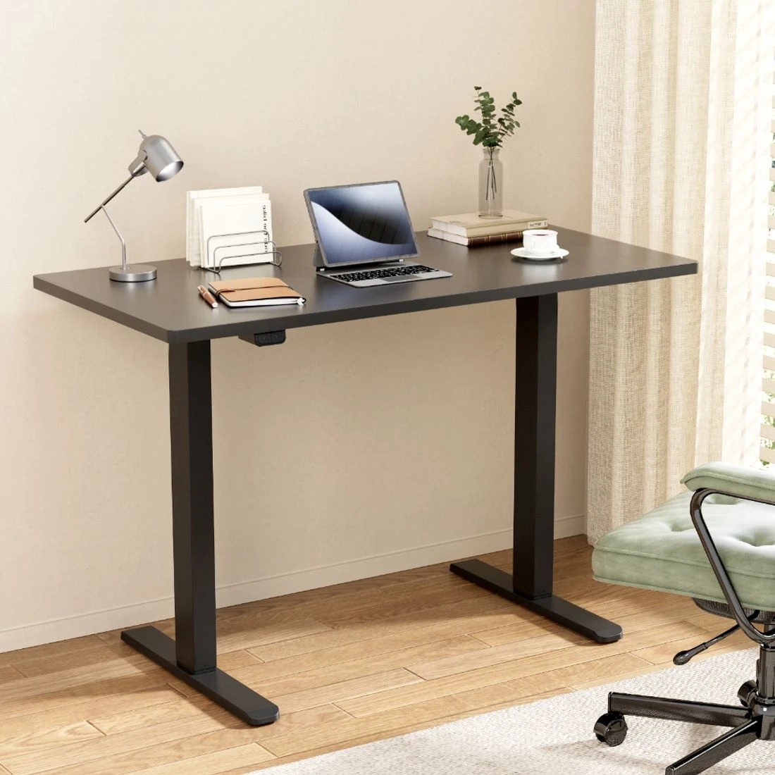 3 Artiss Standing Desk Motorised - Black, 3 of 5