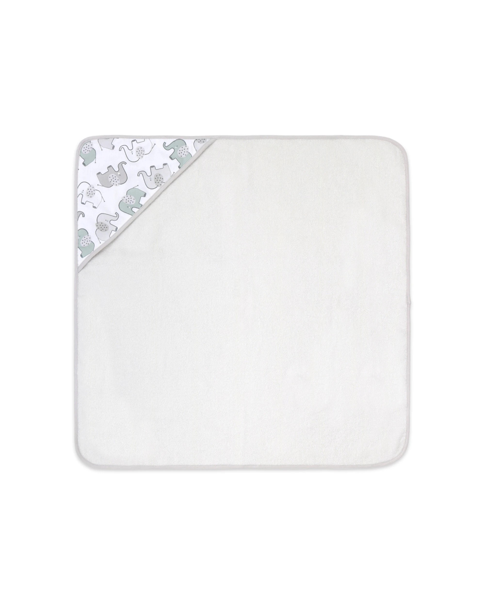 2 Little Haven Cotton Hooded Elephant Soft Baby Towel Bath Time Terry Unisex - Multi, 2 of 3