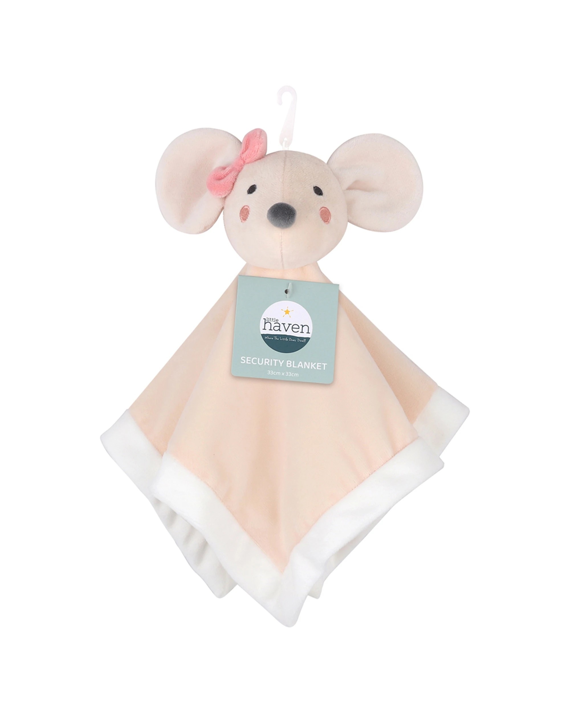 1 Little Haven Security Mouse Baby Wrap Blanket Super Soft 0 Months And Up - Pink, 1 of 2