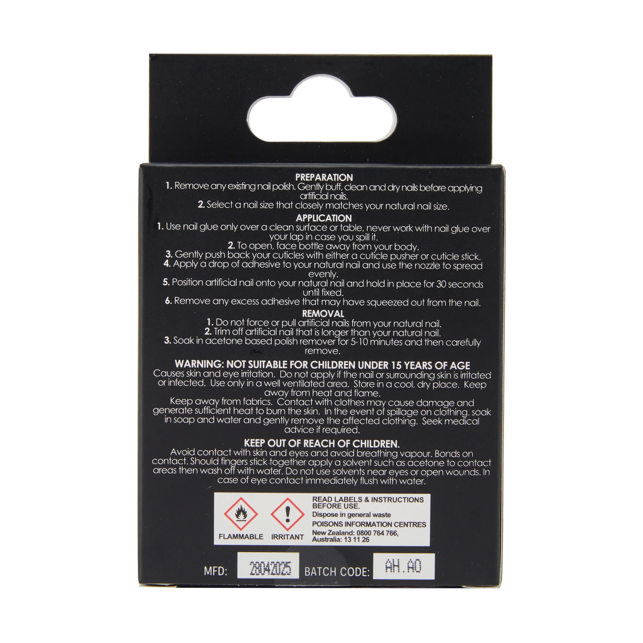 4 OXX Cosmetics 24 Pack Artificial Nails with Adhesive - Pointed Stiletto Shape, Gem Hearts, 4 of 4