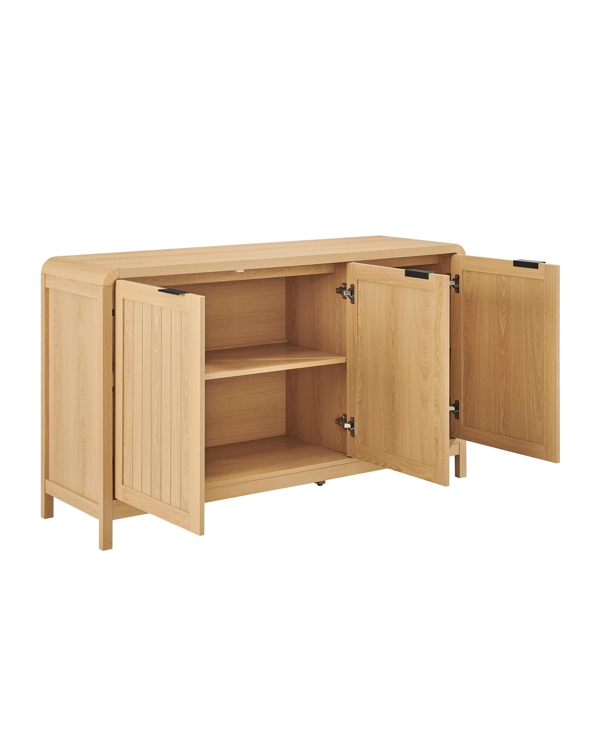7 Kodu Buffet Sideboard Cabinet 3 Doors - Natural, 7 of 10