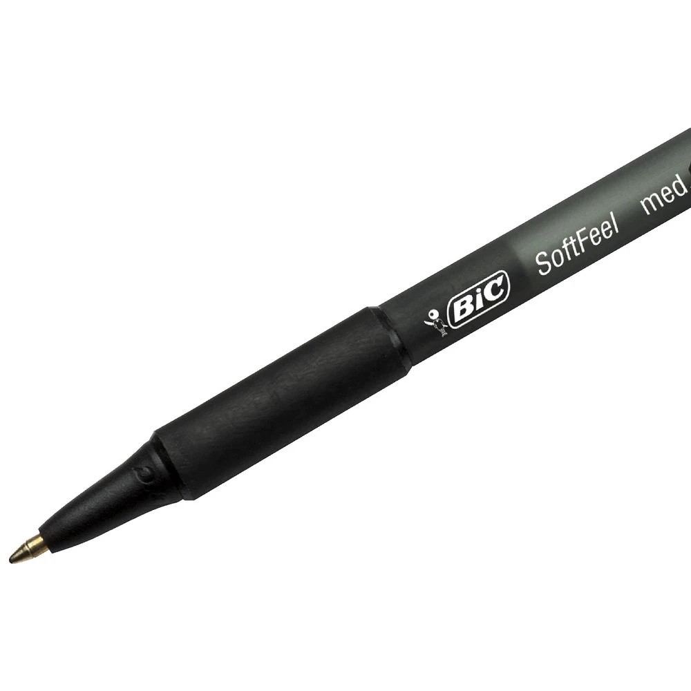3 BIC SoftFeel Ballpoint Pens Black 12 Pack, 3 of 5