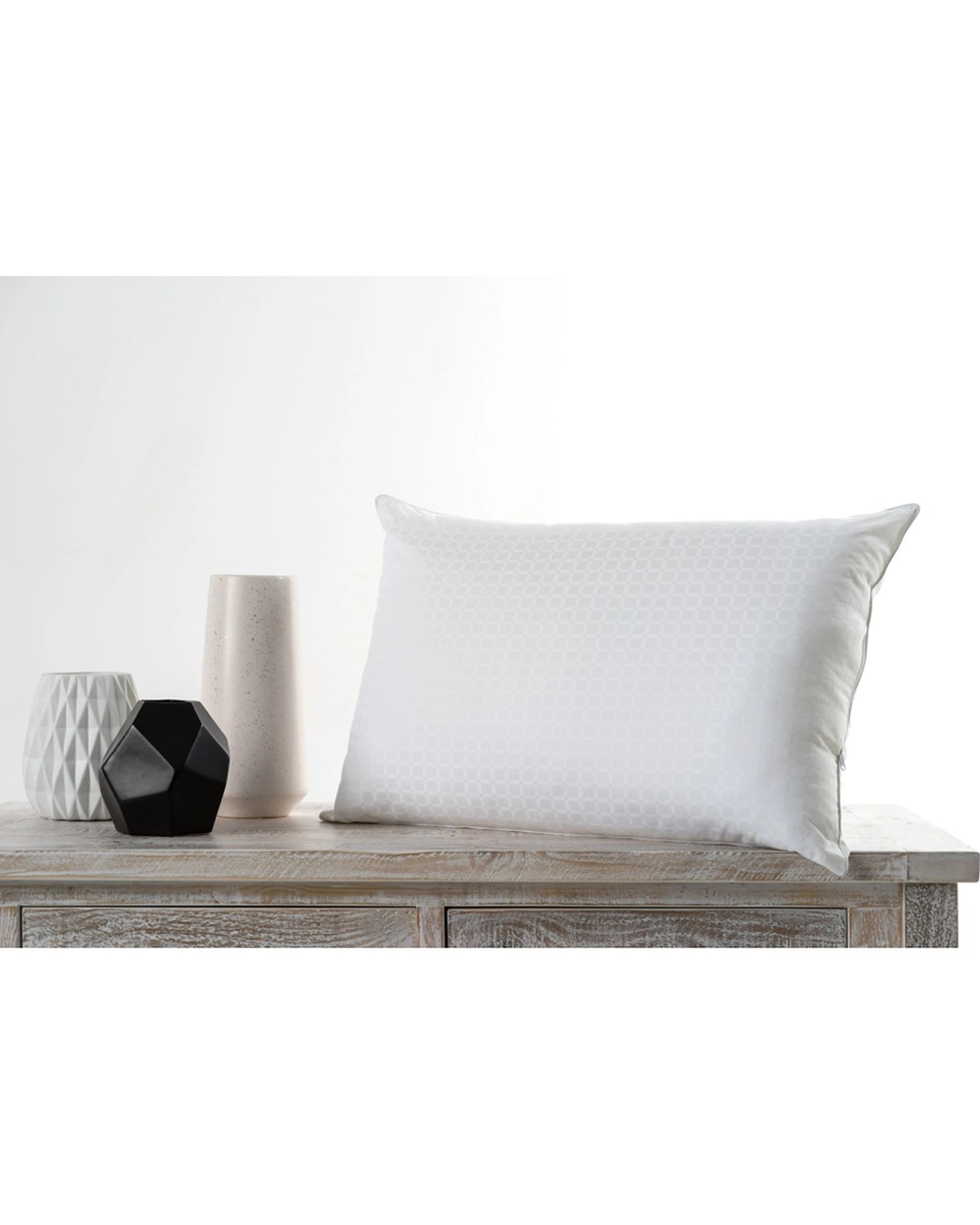 2 Onkaparinga 2pc Deluxe Pillows Cotton Sateen Cover Medium Support Silk Edge - White, 2 of 3