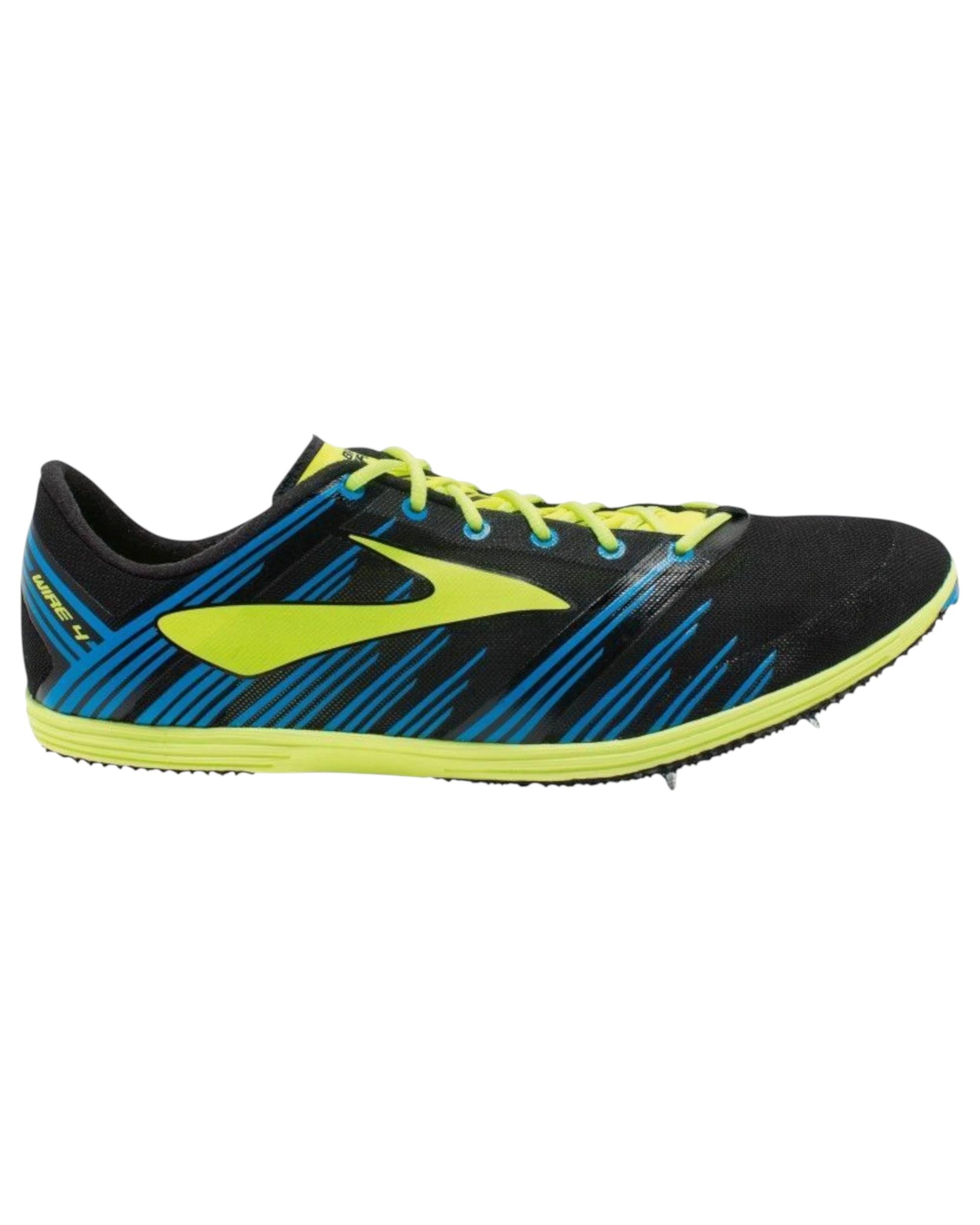 1 Brooks Mens Wire 4 Runners Shoes BLACK/BLUE/FLURO YELLOW, 1 of 4