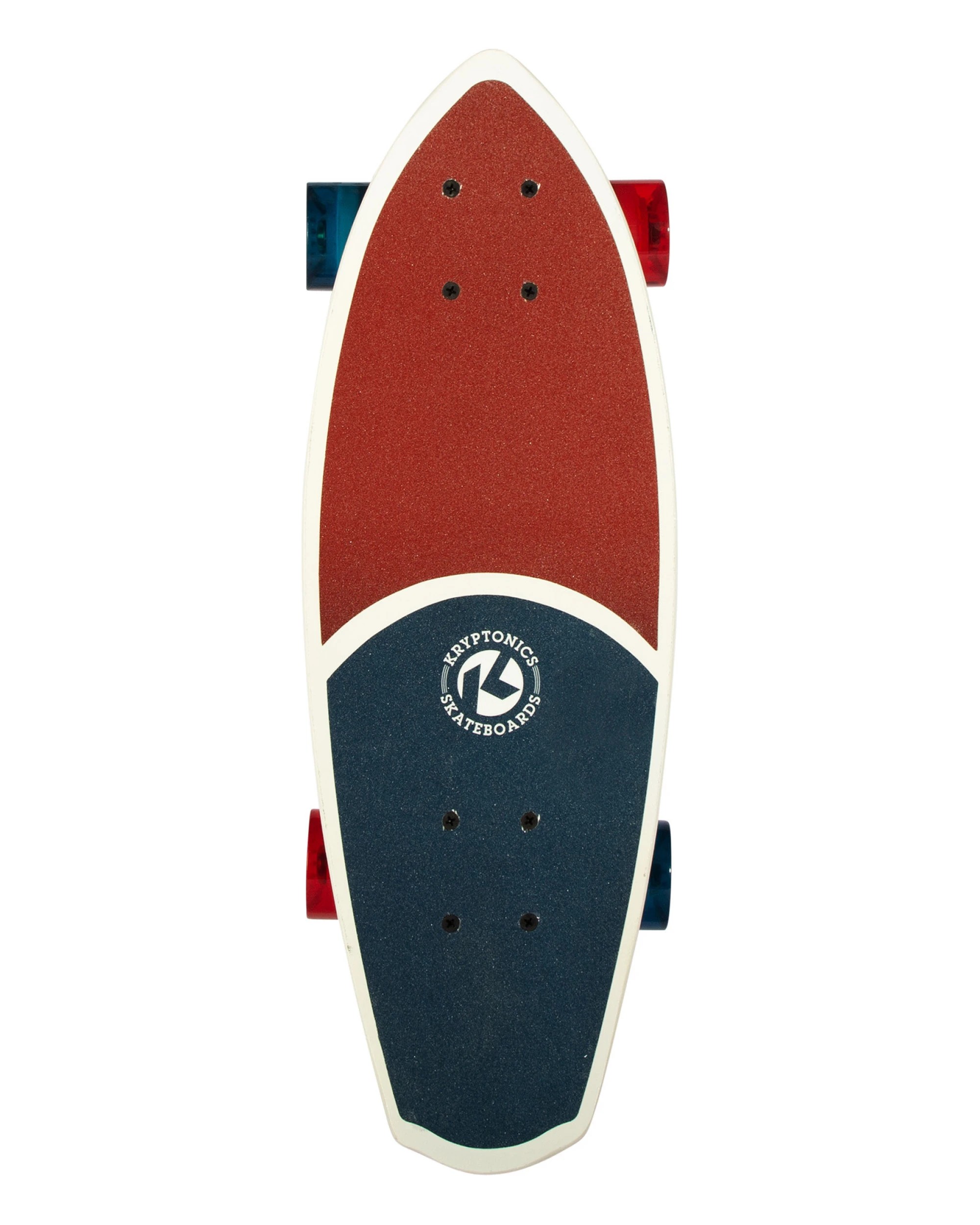 1 Kryptonics 23-inch Mini Fat Cruiser Board Skateboard - Liberty Blue, 1 of 10