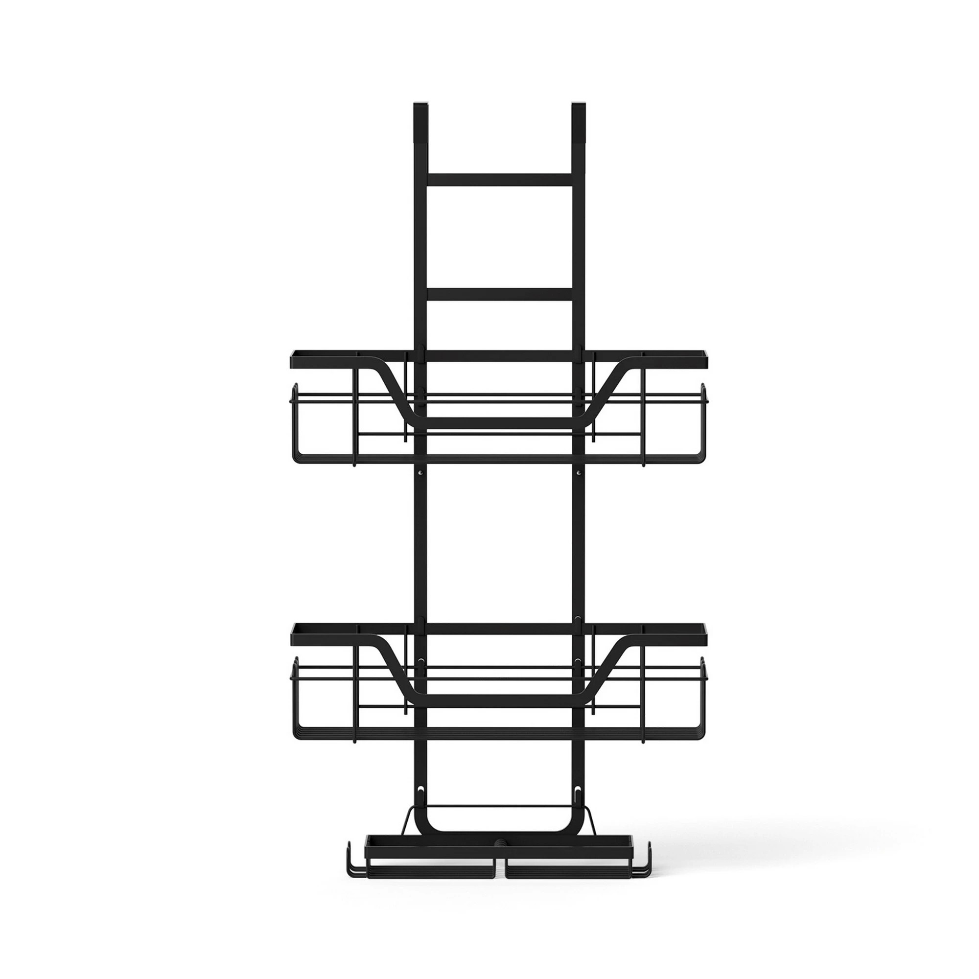 1 Artiss 3 Tier Over The Door Shower Caddy Hanging Bathroom Storage Organizer - Black, 1 of 7