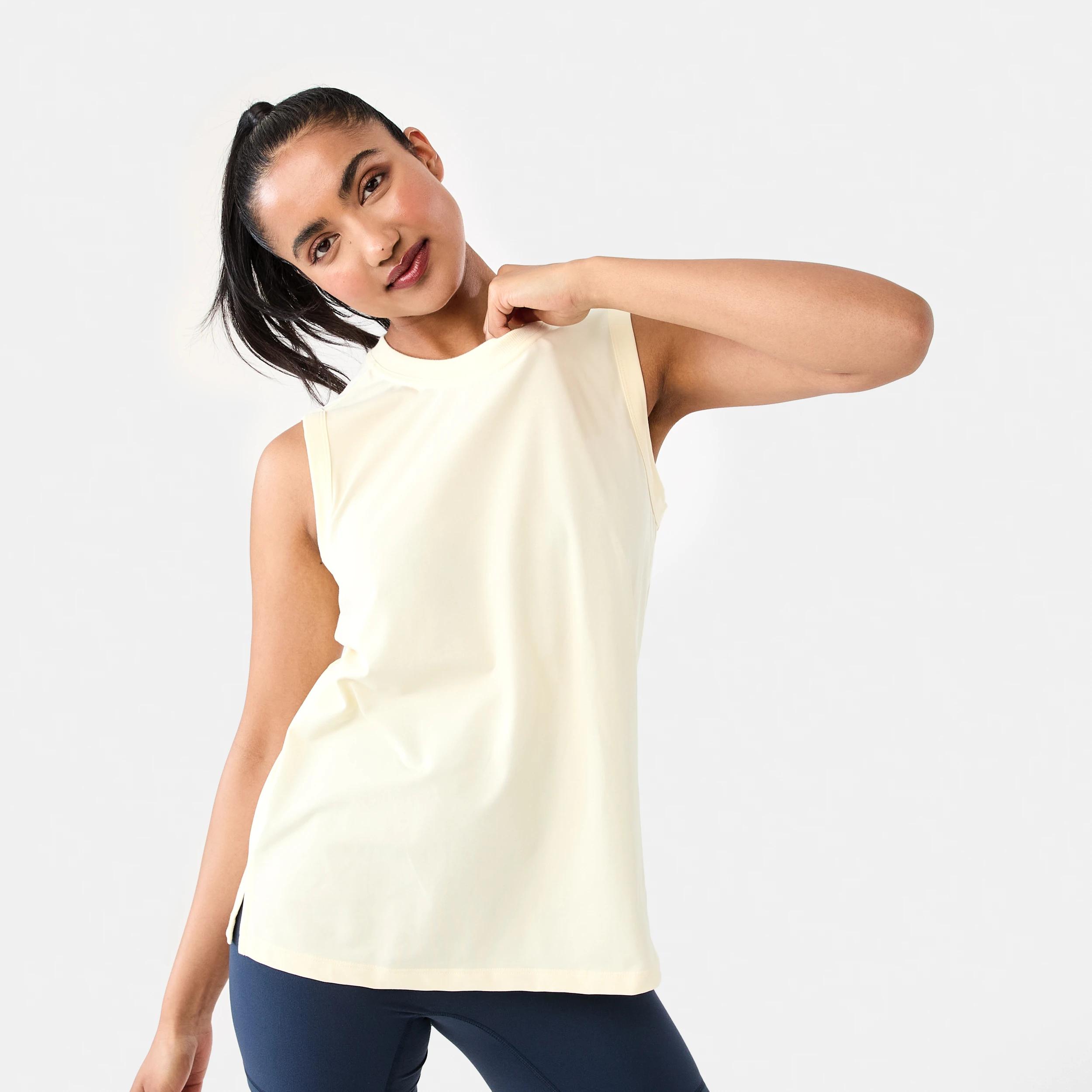 1 Active Womens Muscle Tank Ylw Lemon, 1 of 8